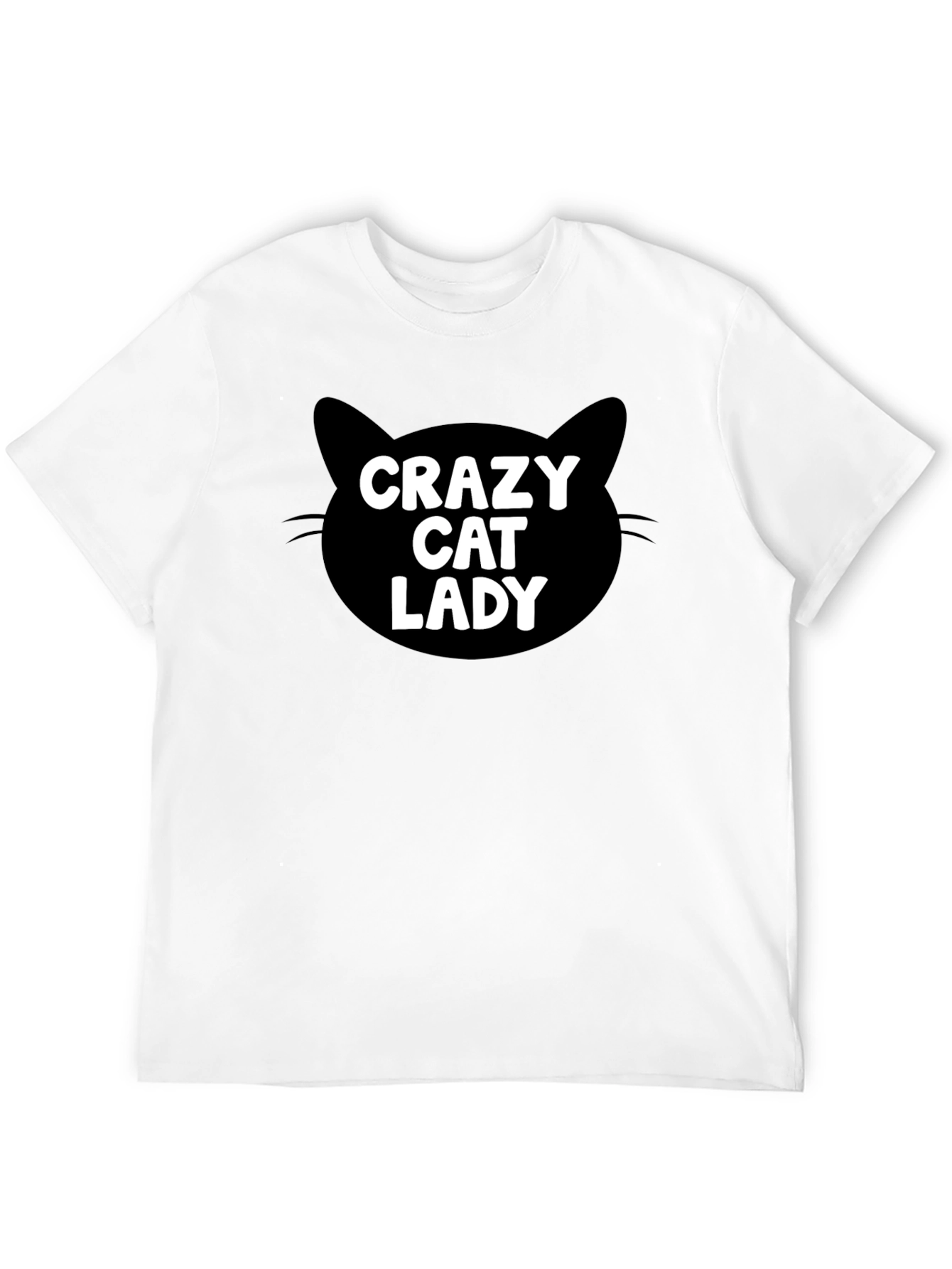 Black Crazy Cat Lady T-Shirt - Black view 12