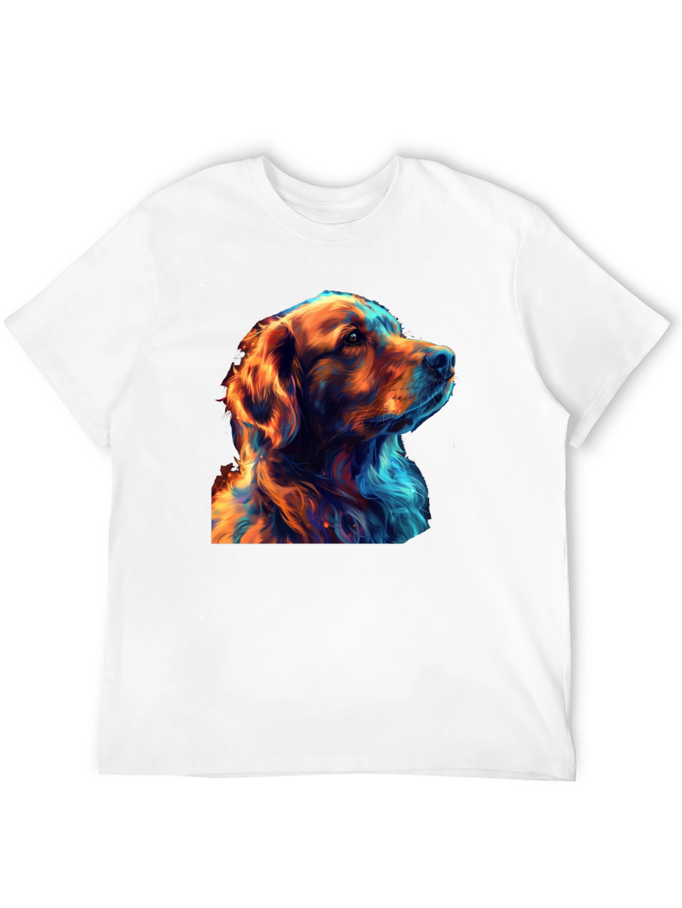 Cool Dog Art Graphic Black T-Shirt - 12