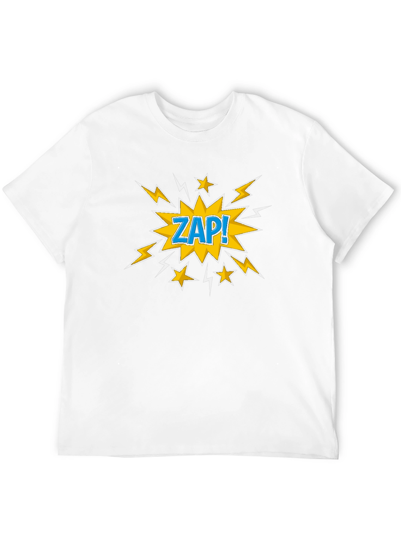 Black Zap! Graphic Print T-Shirt - Black Cotton Tee view 12