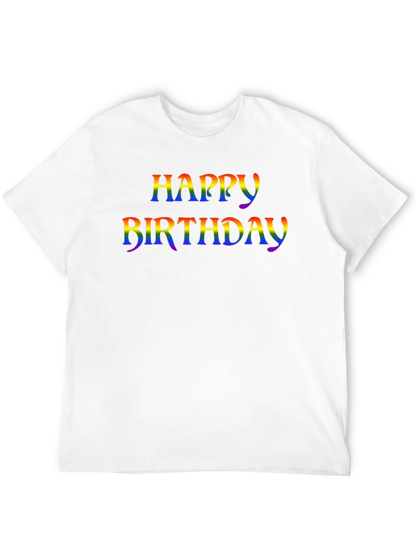 Black Happy Birthday Rainbow Graphic Tee - Black view 12