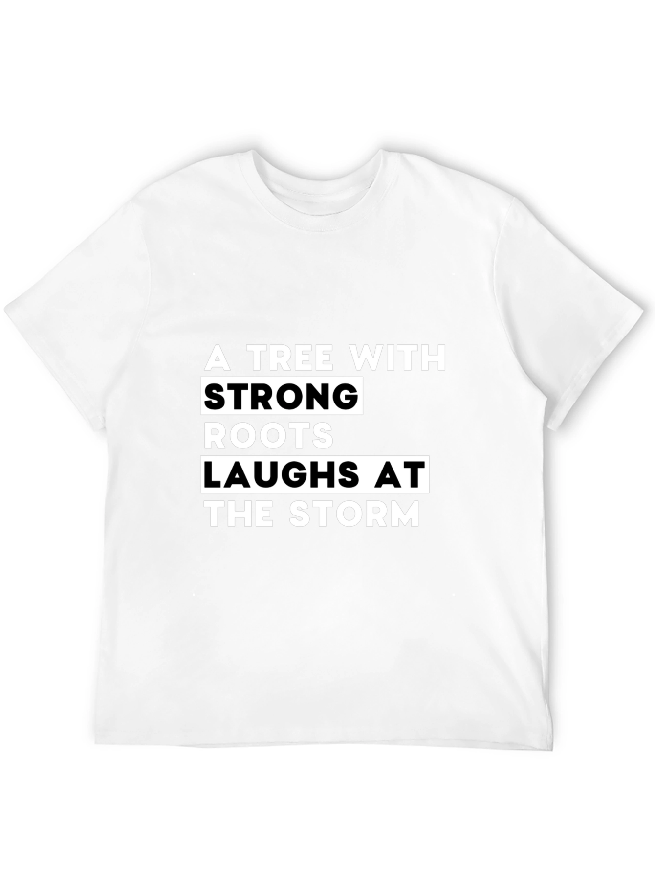 Black Strong Roots Tree Graphic Tee - Unisex Black T-Shirt view 12