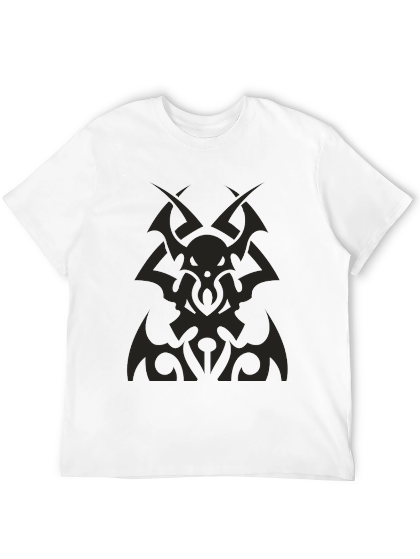 Black Tribal Graphic Tee - Black Cotton Comfort view 12