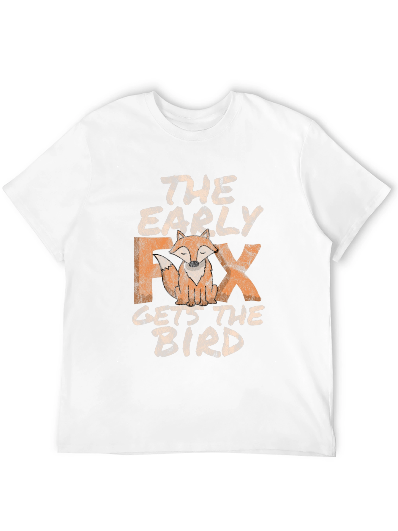 Black Early Fox Gets the Bird Graphic Tee view 12