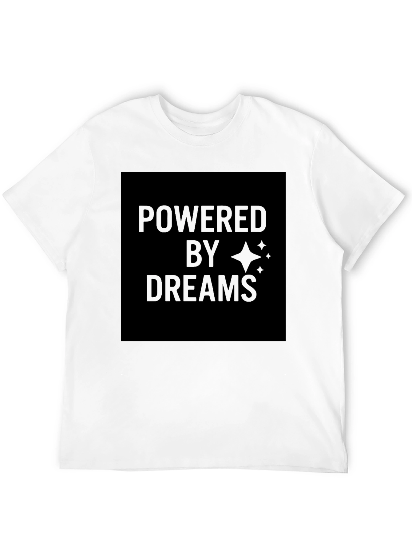 Black Powered by Dreams Black Graphic T-Shirt view 12