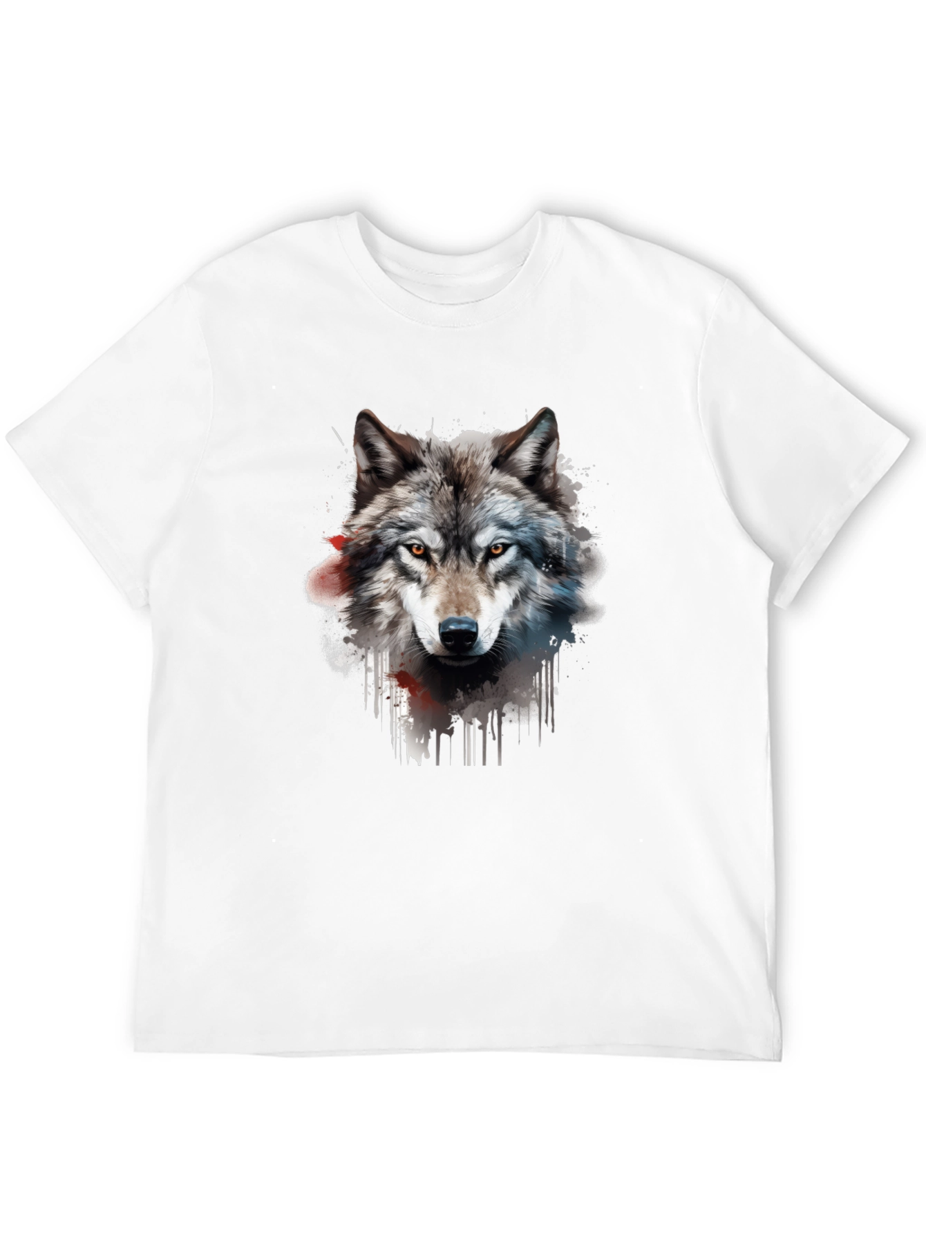 Black Wolf Graphic T-Shirt - Men's Black Tee view 12