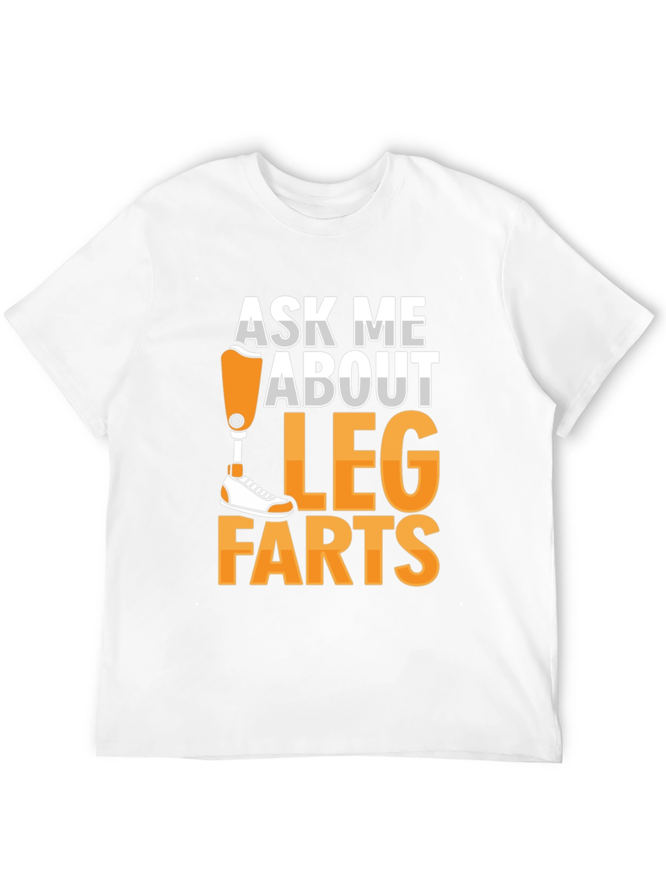 Black Ask Me About Leg Farts T-Shirt view 12