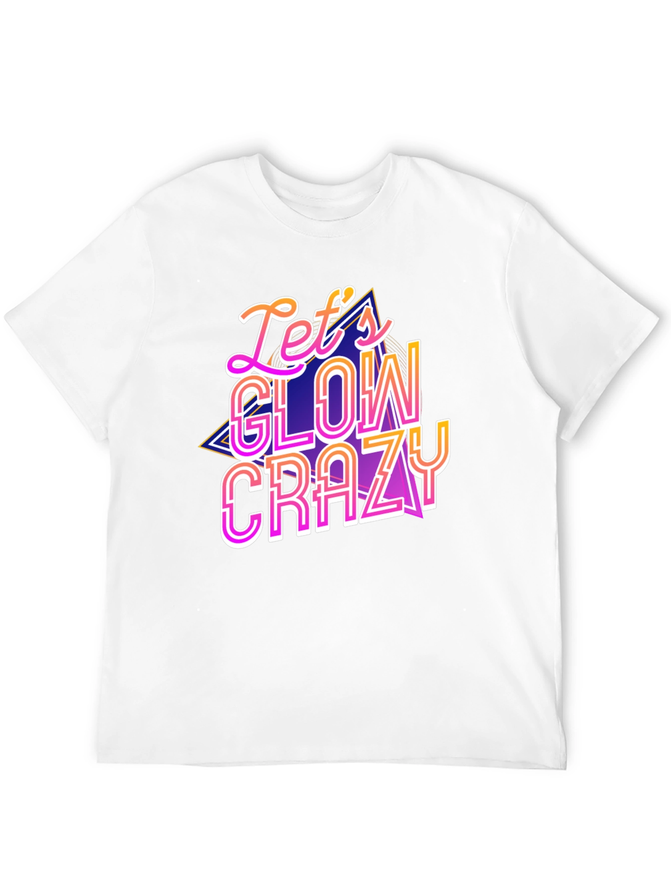 Black Let's Glow Crazy Graphic Tee - Party Shirt view 12