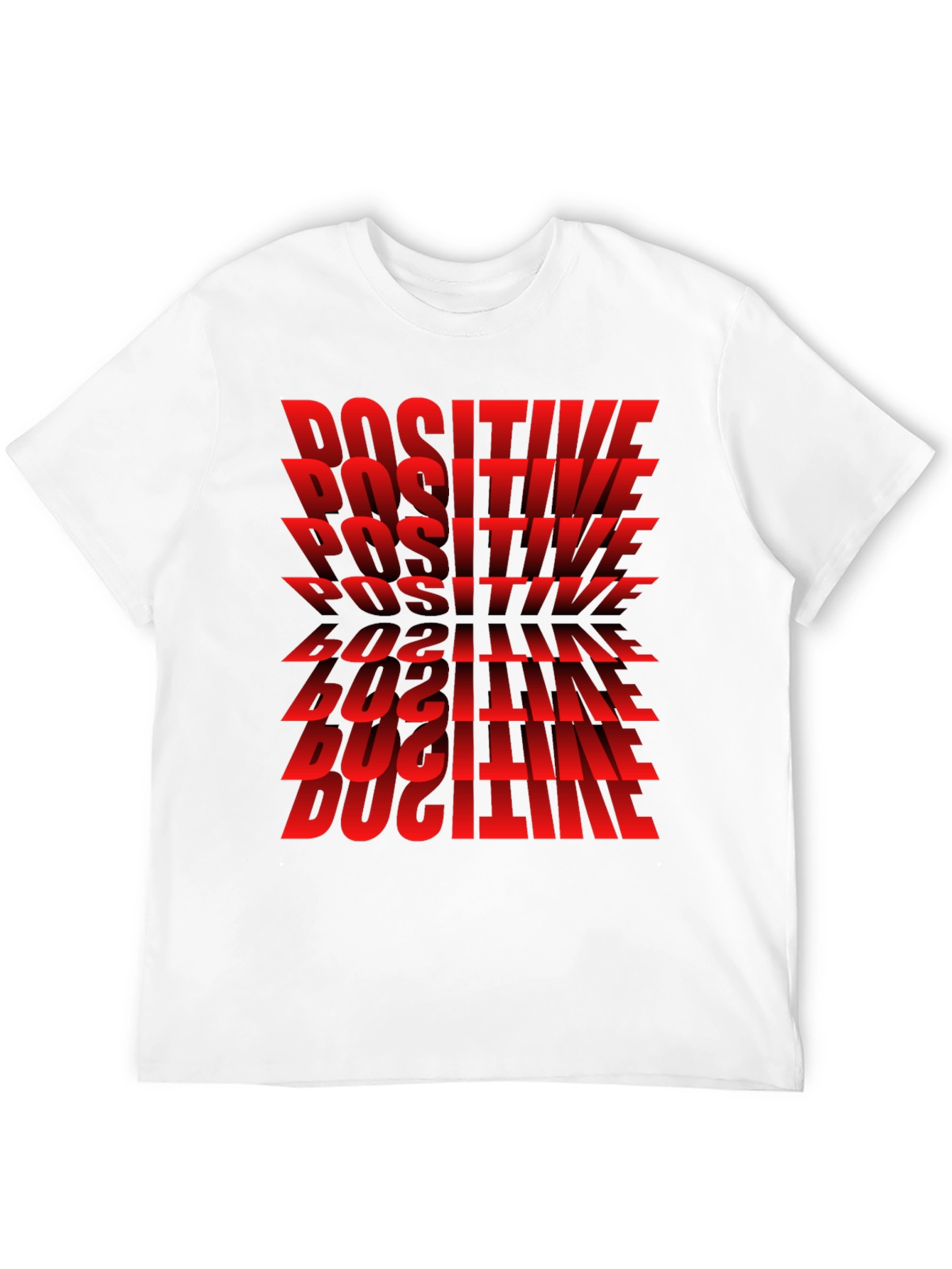 Black Positive Graphic T-Shirt - Bold Red Text Design view 12
