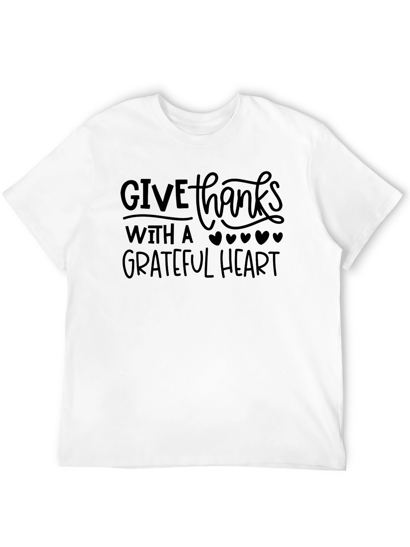 Black Grateful Heart Thanksgiving T-Shirt view 12