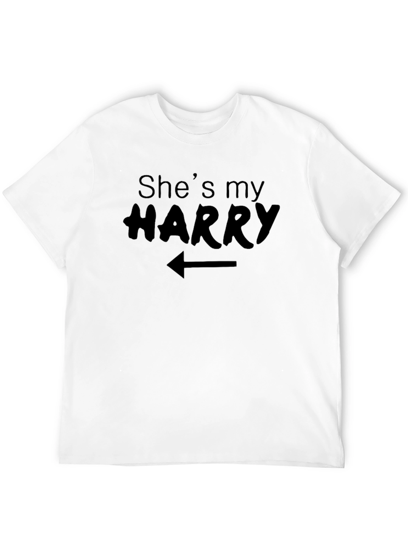 Black She's My Harry Graphic T-Shirt - Novelty Couples Tee view 12