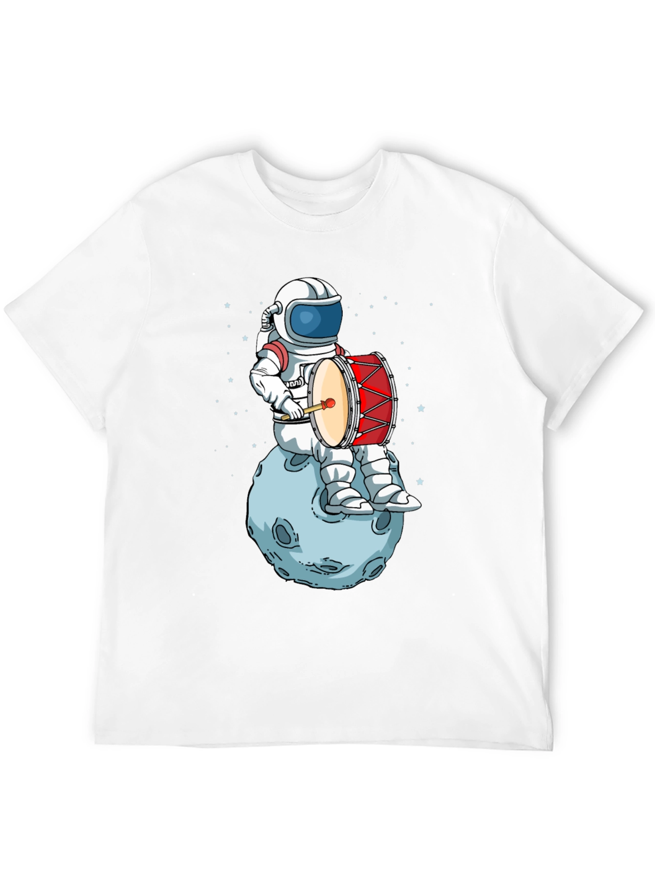 Black Astronaut Drummer T-Shirt - Space Music Tee view 12