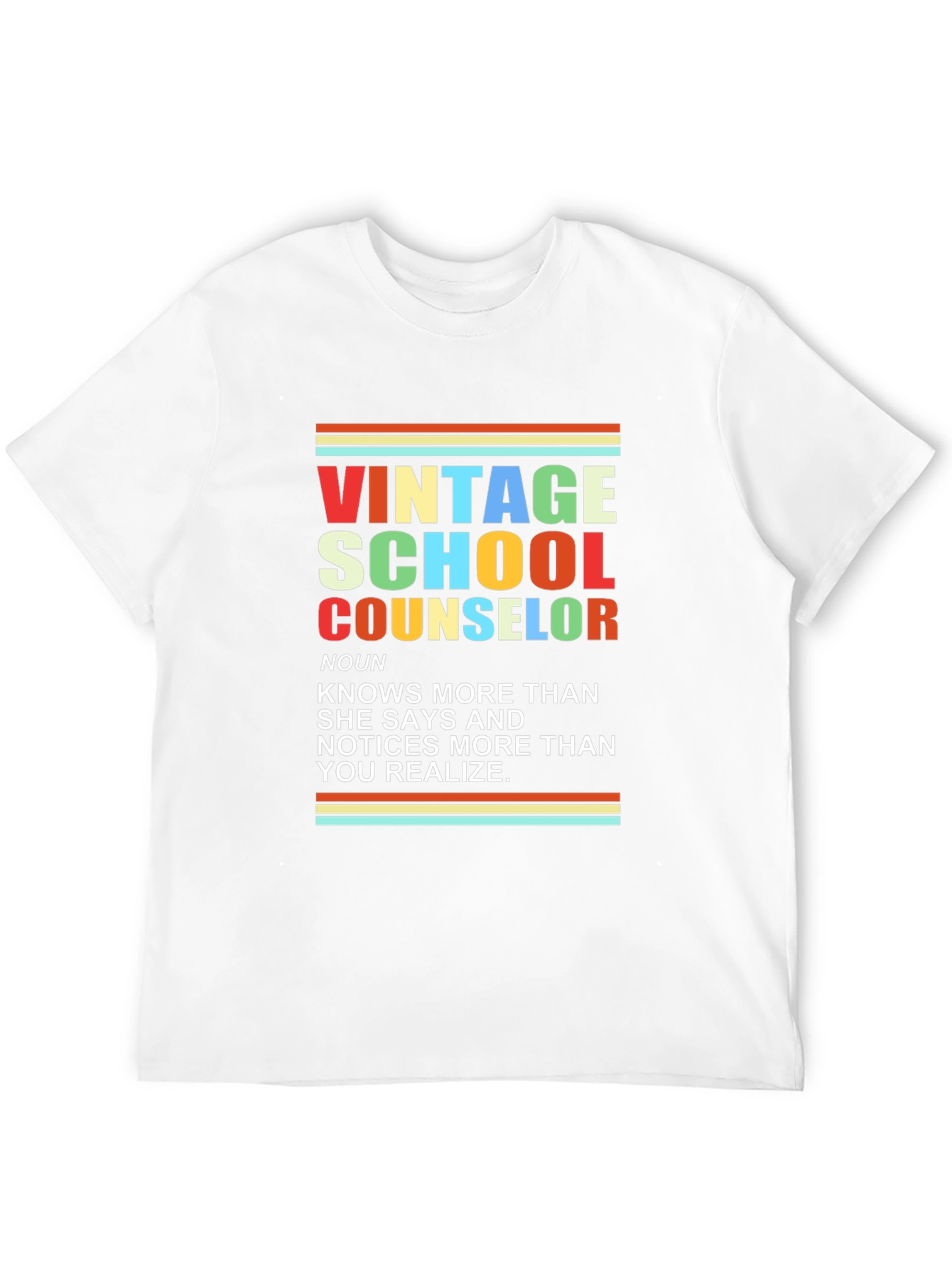 Black Vintage School Counselor T-Shirt view 12