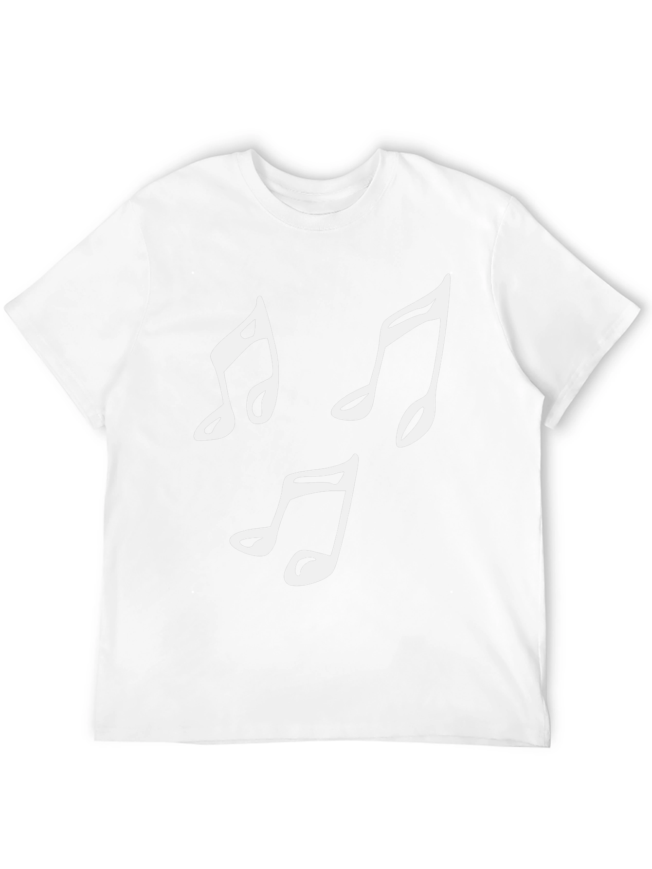 Black Musical Notes Graphic Tee - Black Cotton T-Shirt view 12
