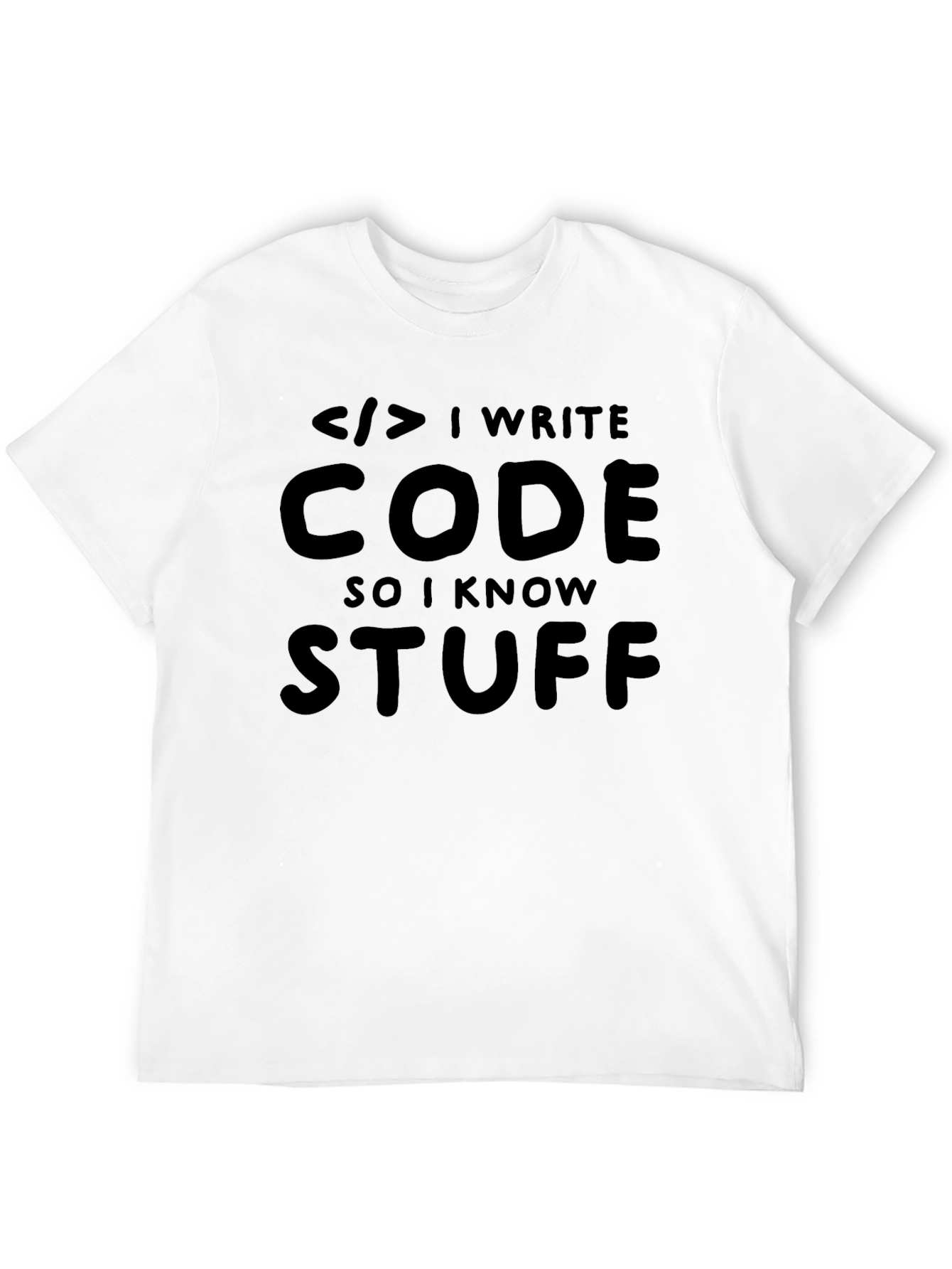 Black I Write Code So I Know Stuff Black T-Shirt view 12