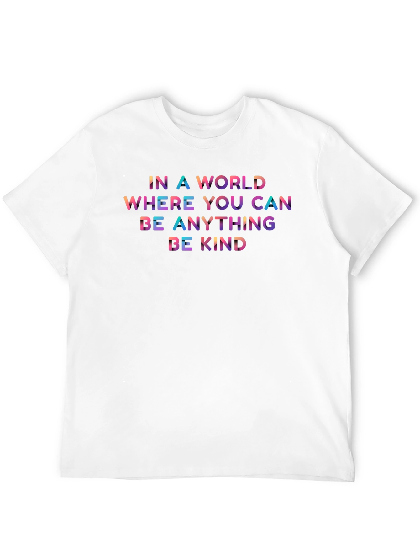 Black Be Kind T-Shirt: Colorful Inspirational Graphic Tee view 12