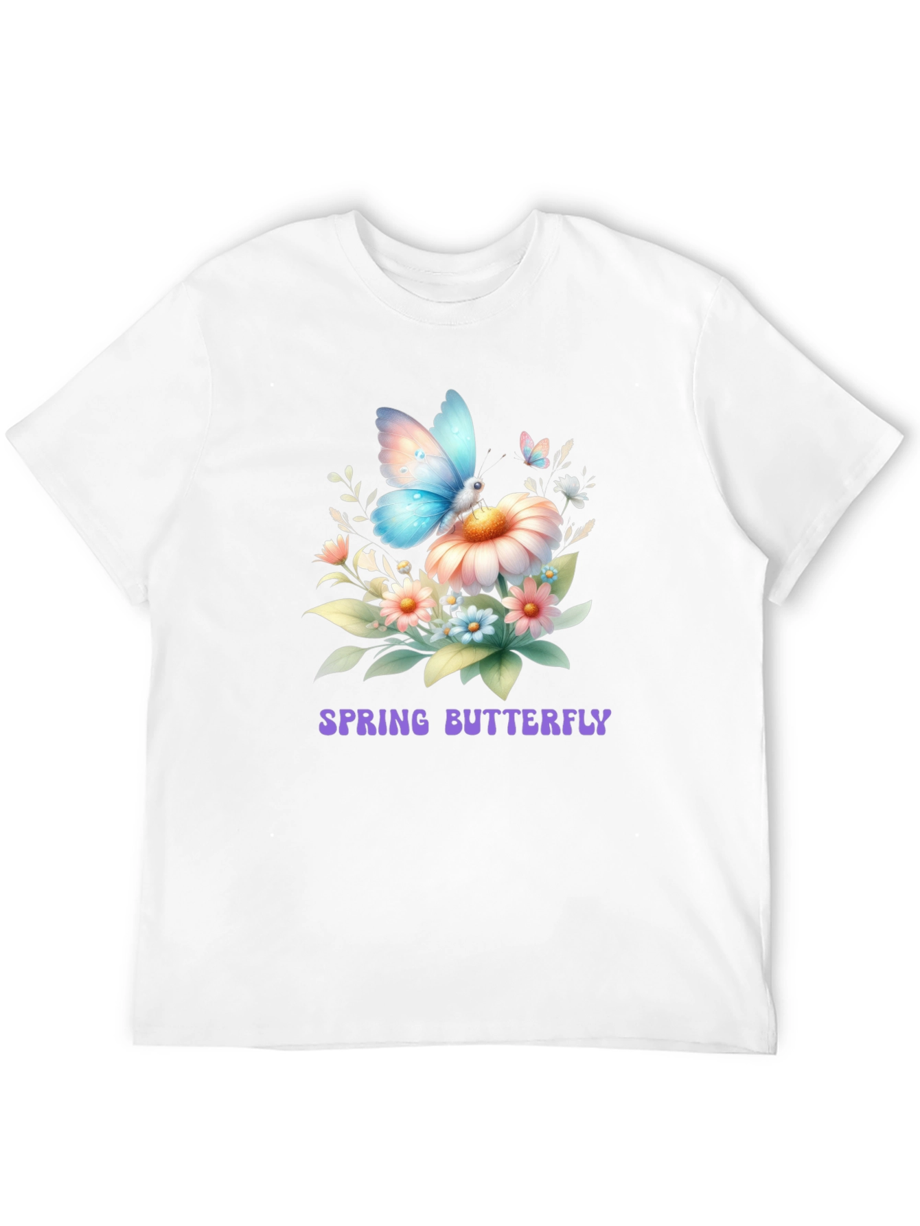 Black Spring Butterfly Graphic T-Shirt view 12