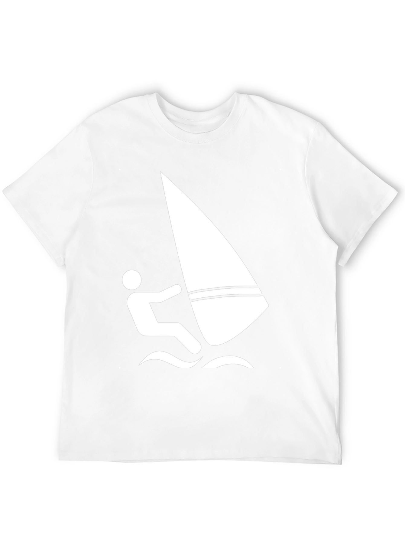 Black Windsurfing Graphic Tee - Black Cotton T-Shirt view 12