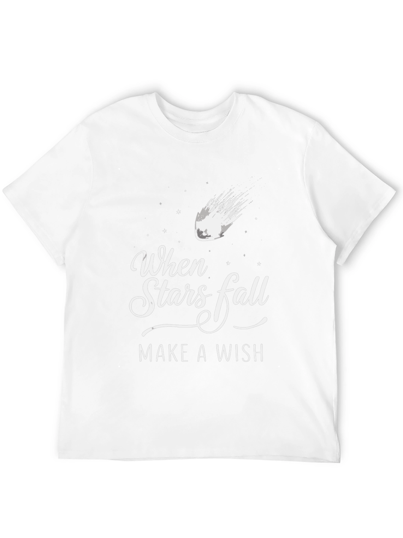 Black When Stars Fall Make A Wish T-Shirt view 12