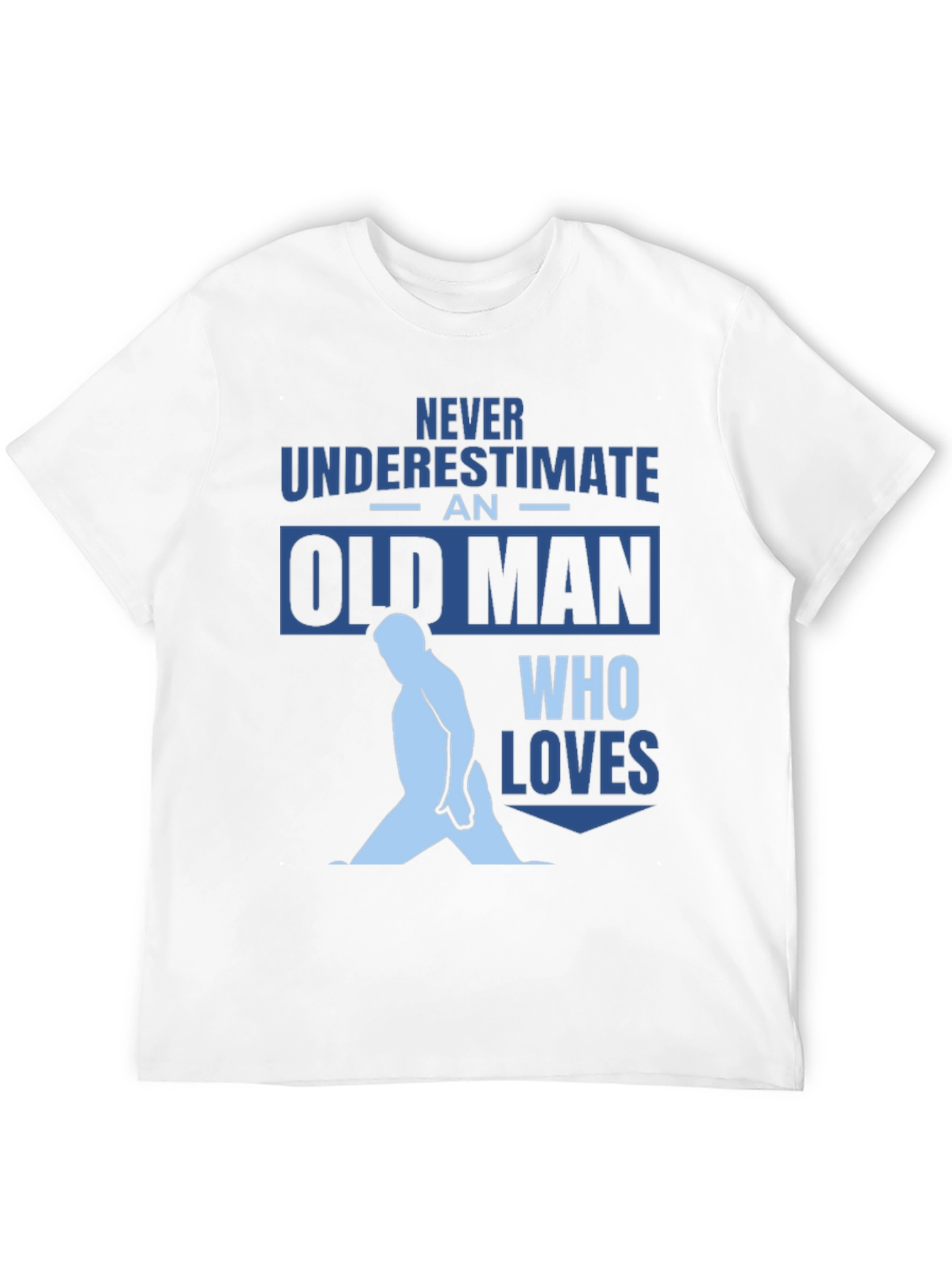 Black Never Underestimate Old Man Black T-Shirt view 12