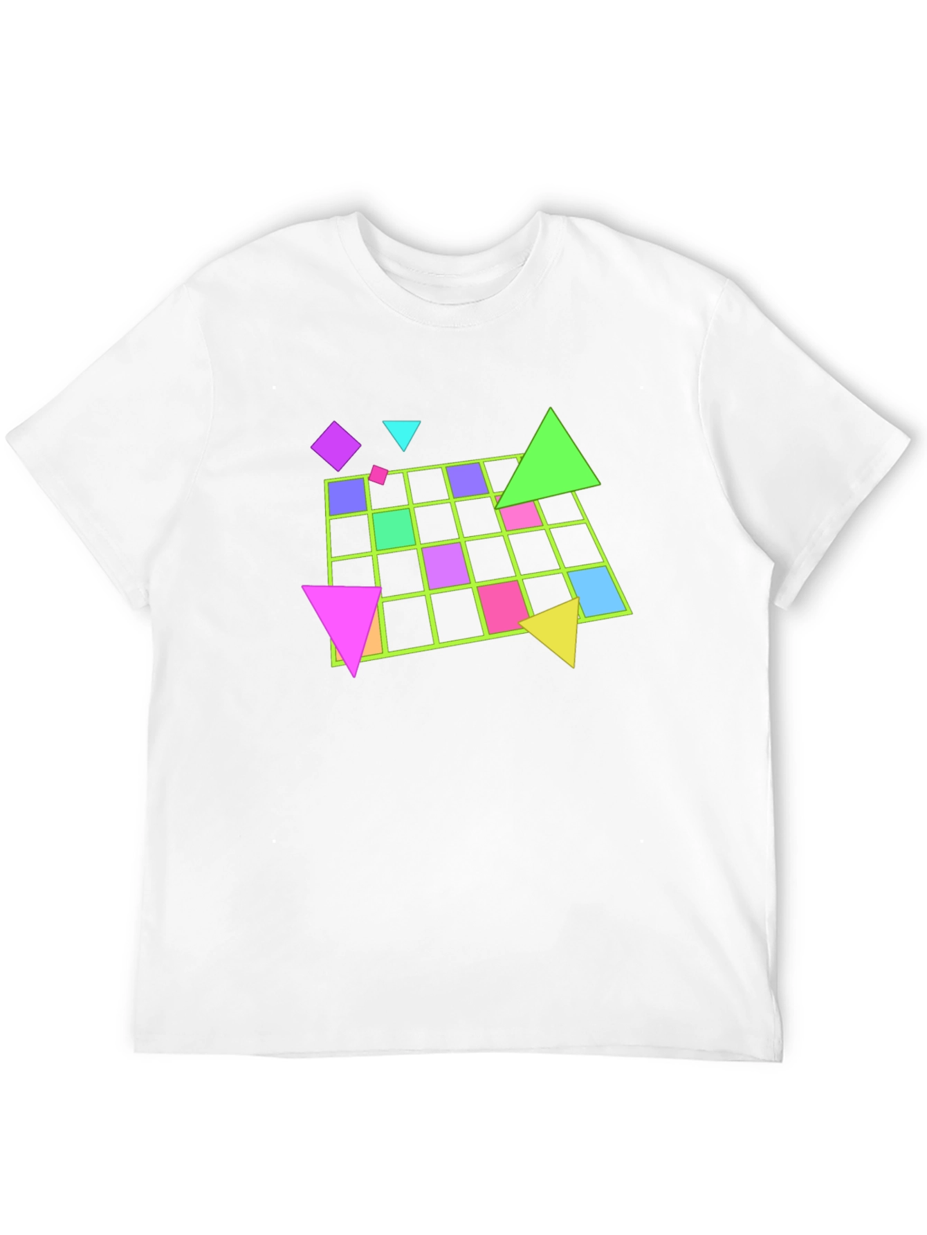 Black Geometric 80s Retro T-Shirt - Black view 12