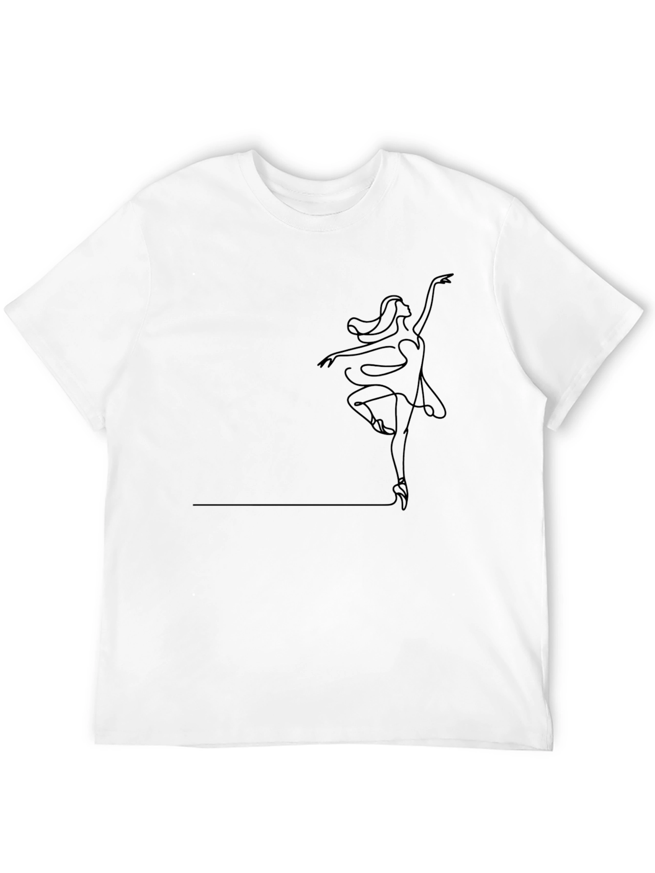 Black Ballet Dancer Graphic Black T-Shirt view 12