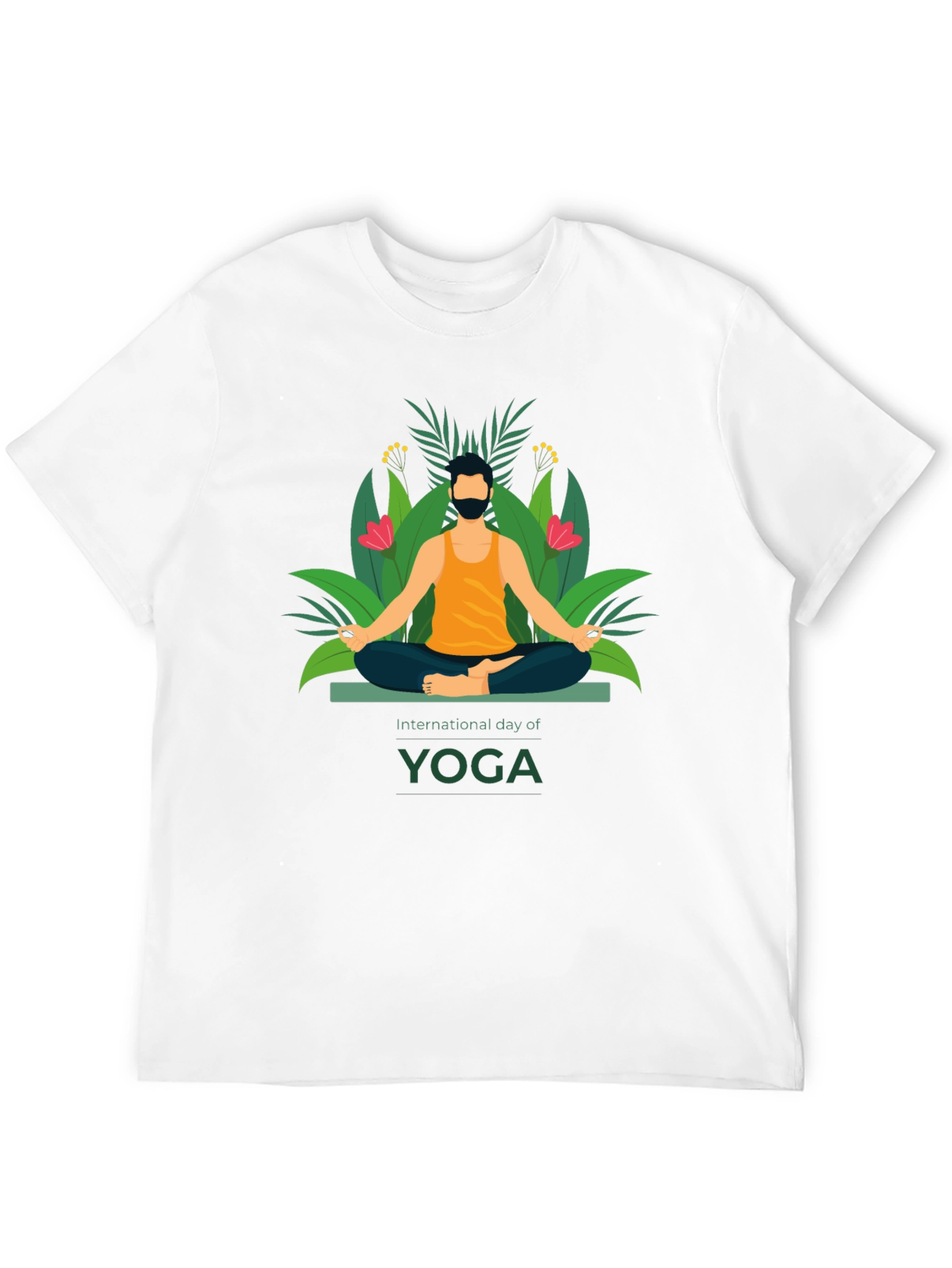 Black International Yoga Day Graphic Tee - Black view 12