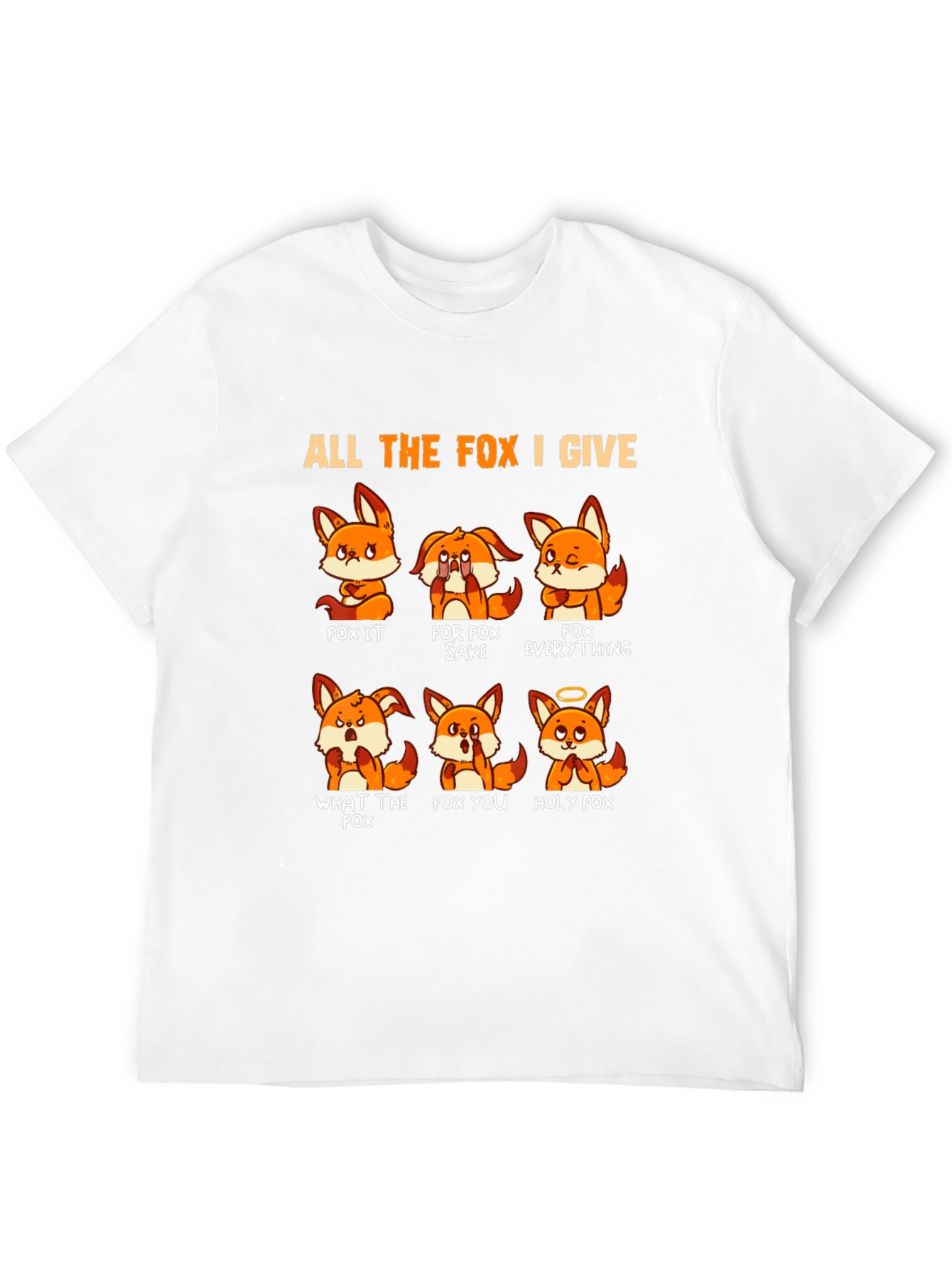 Black All the Fox I Give T-Shirt view 12