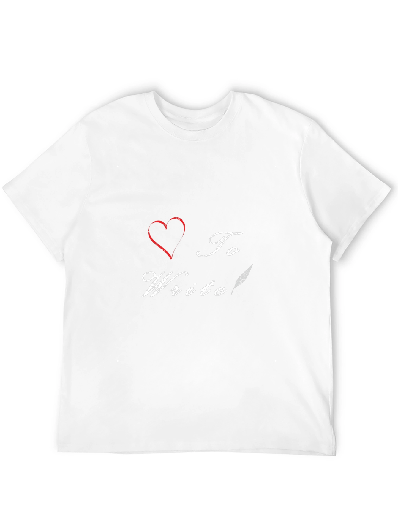 Black I Heart To Write T-Shirt - Black view 12