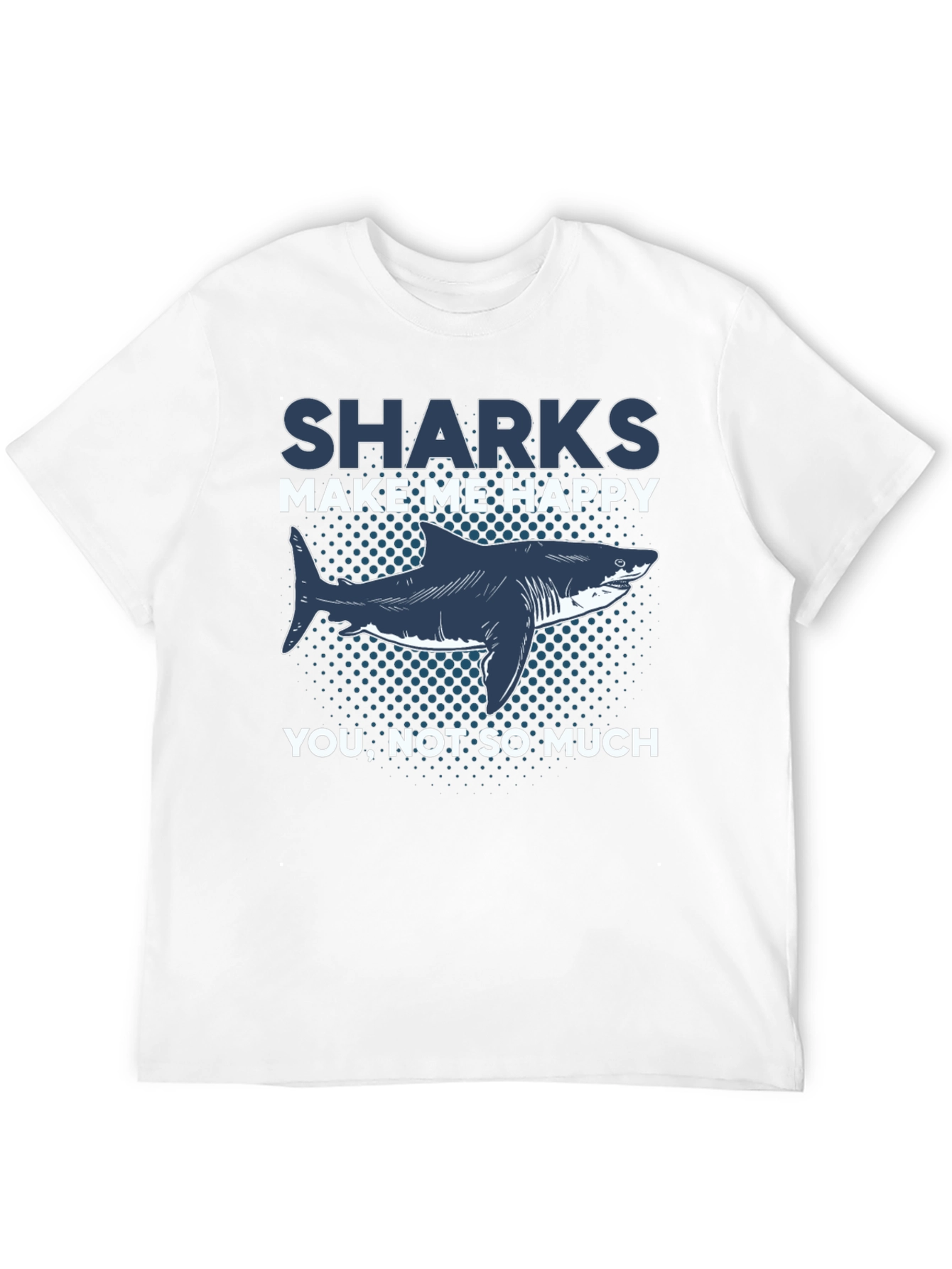 Black Sharks Make Me Happy Graphic T-Shirt view 12