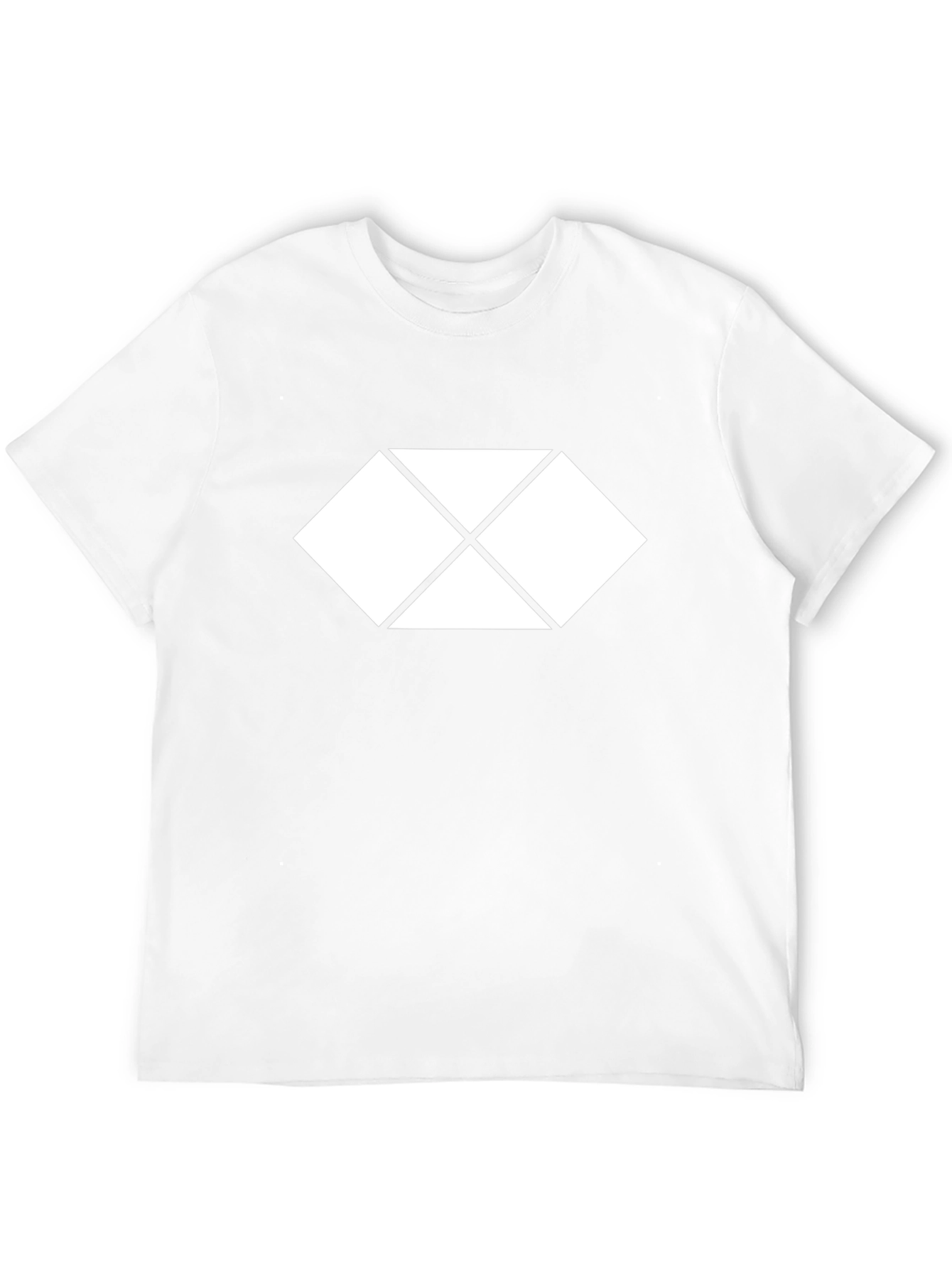 Black Geometric Diamond Graphic Tee - Modern Style view 12