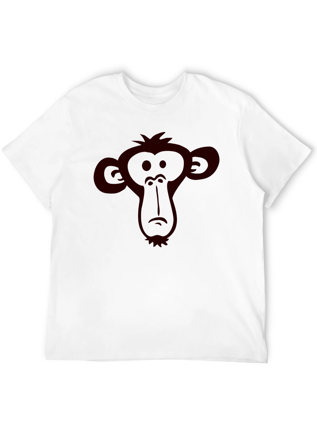 Black Monkey Face Graphic Tee - Black Crew Neck T-Shirt view 12