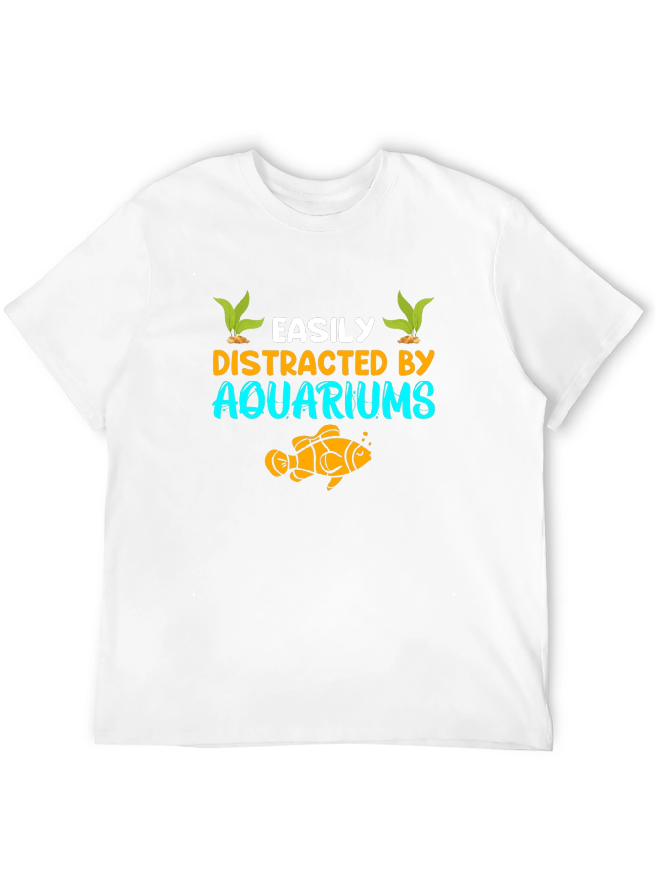 Black Easily Distracted by Aquariums Graphic T-Shirt view 12