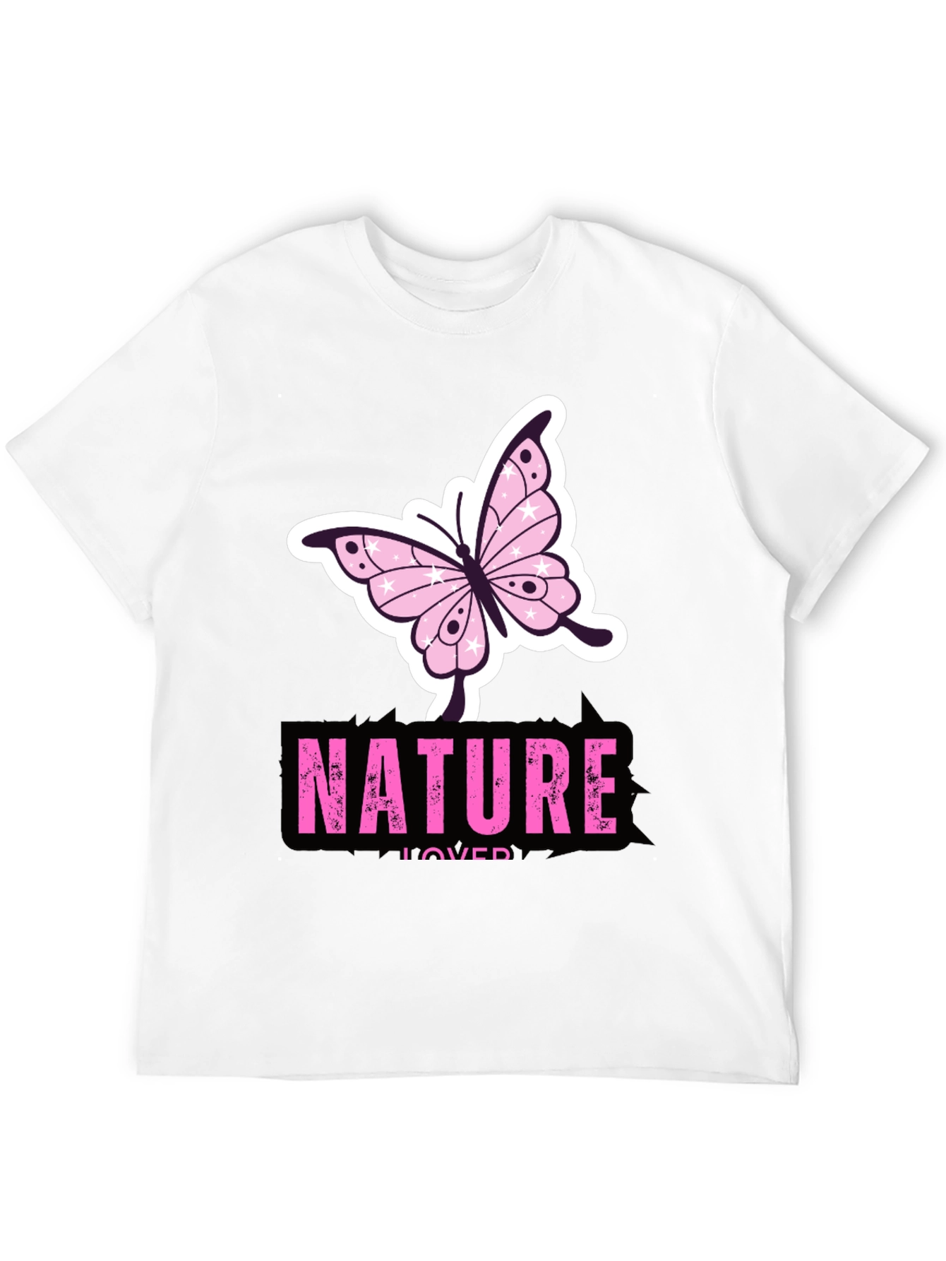 Black Nature Lover Butterfly Graphic T-Shirt view 12