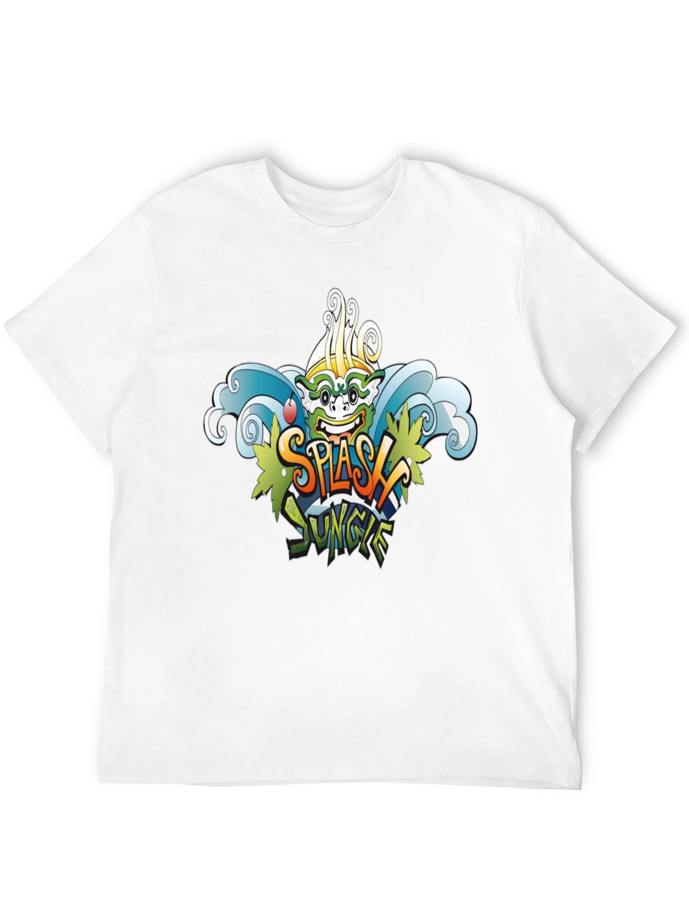 Black Splash Jungle Graphic T-Shirt view 12