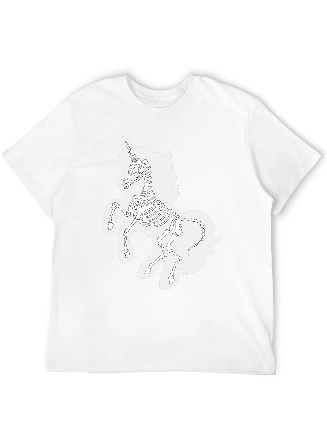 Black Unicorn Skeleton Graphic Tee - Black T-Shirt view 12