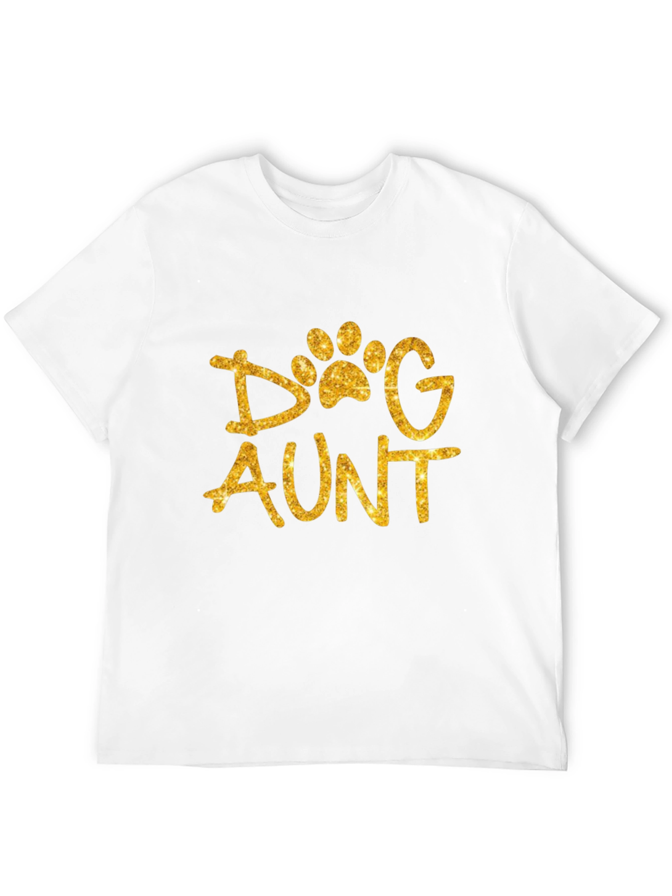 Black Dog Aunt Shirt - Glittery Paw Print Graphic Tee view 12