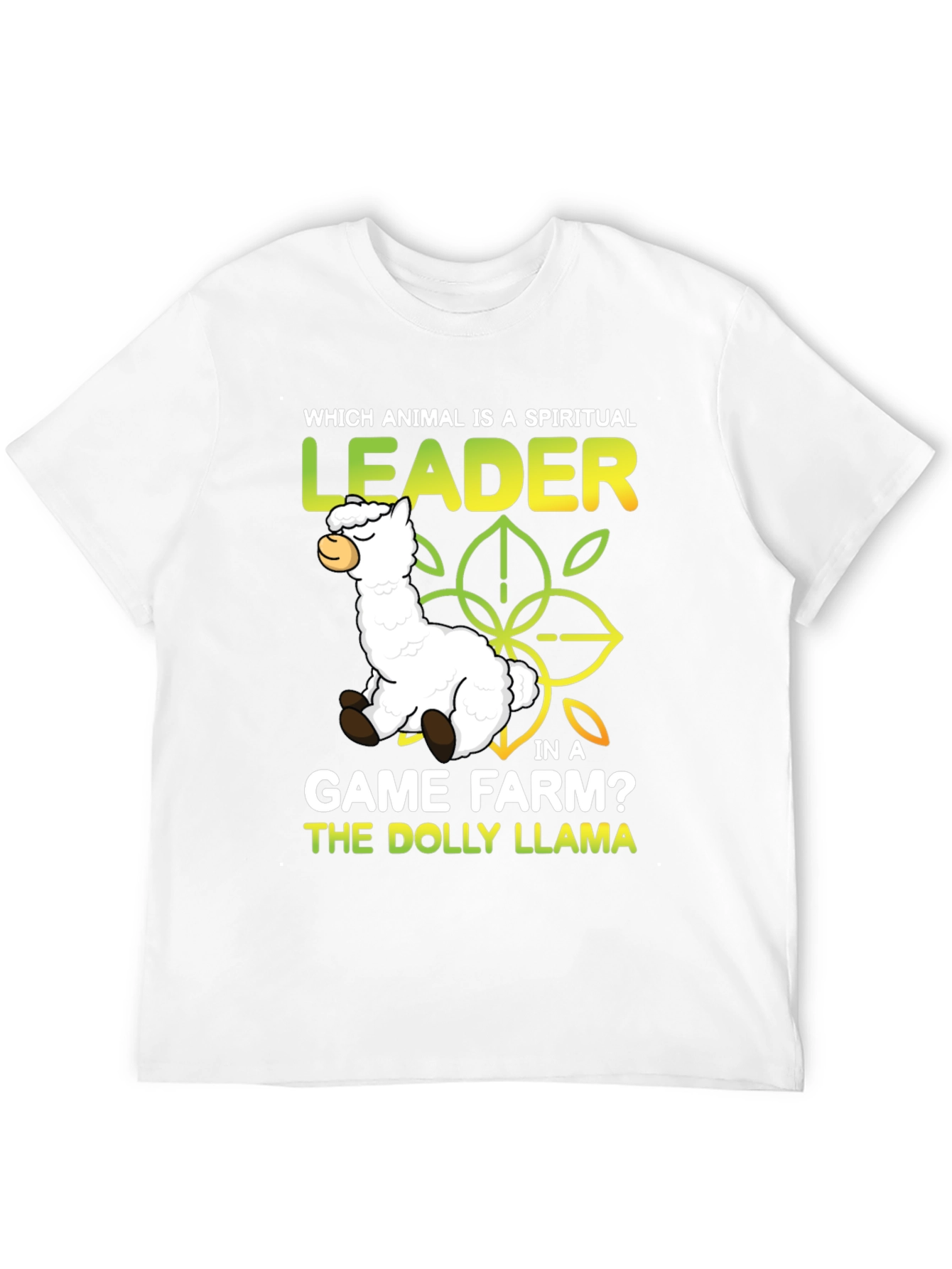 Black Dolly Llama Funny Graphic T-Shirt view 12