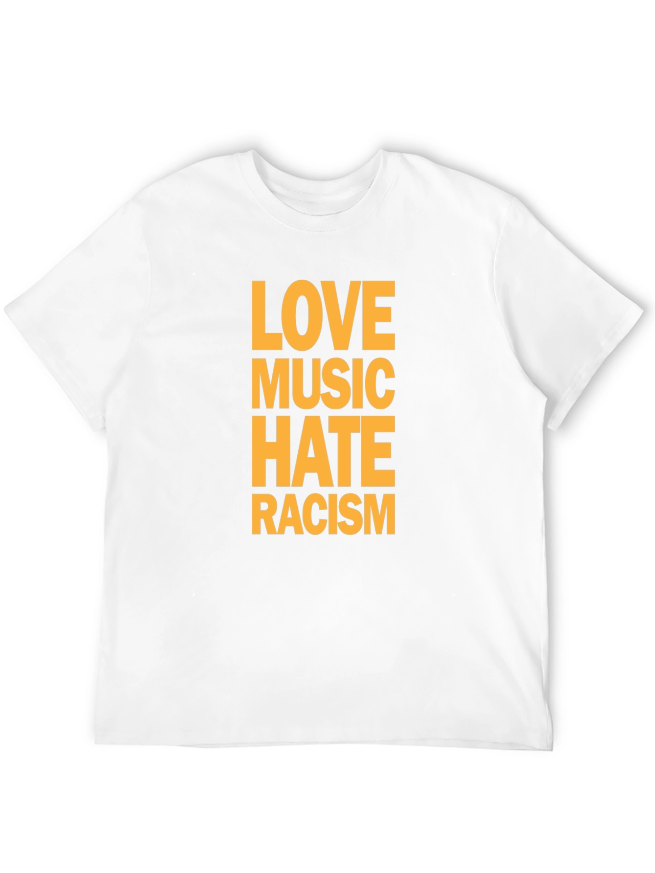 Black Love Music Hate Racism Graphic Tee - Black view 12