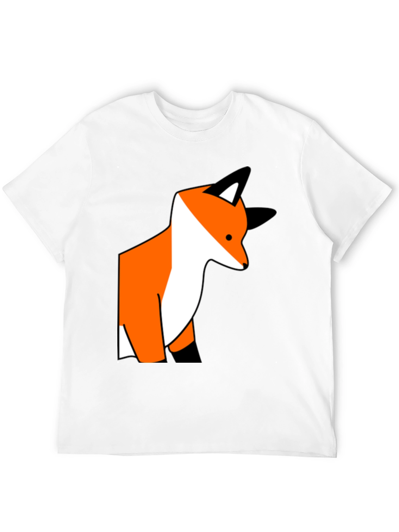 Black Fox Graphic Print Black T-Shirt view 12
