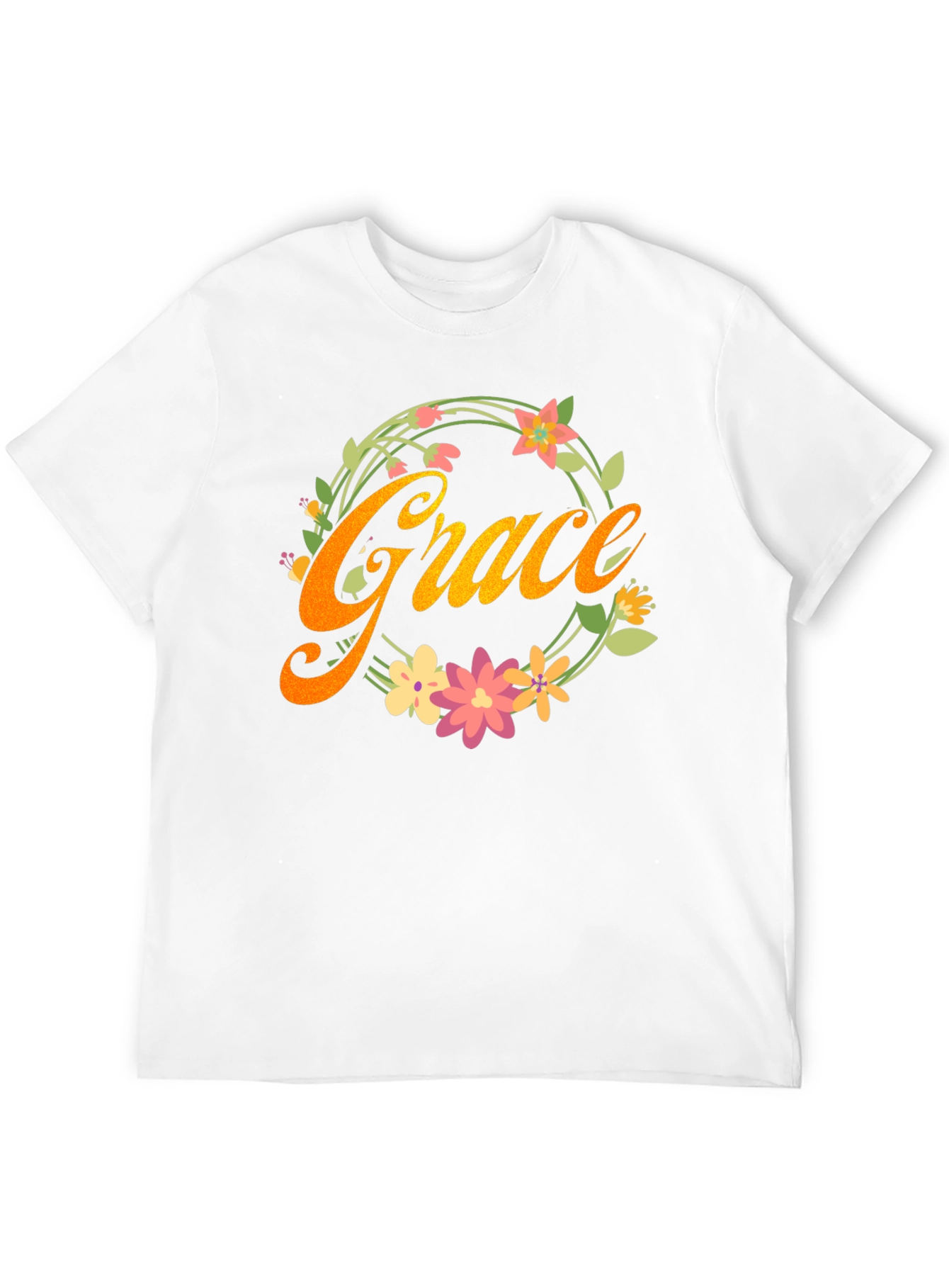 Black Grace Floral Wreath Graphic Tee - Stylish Comfort view 12