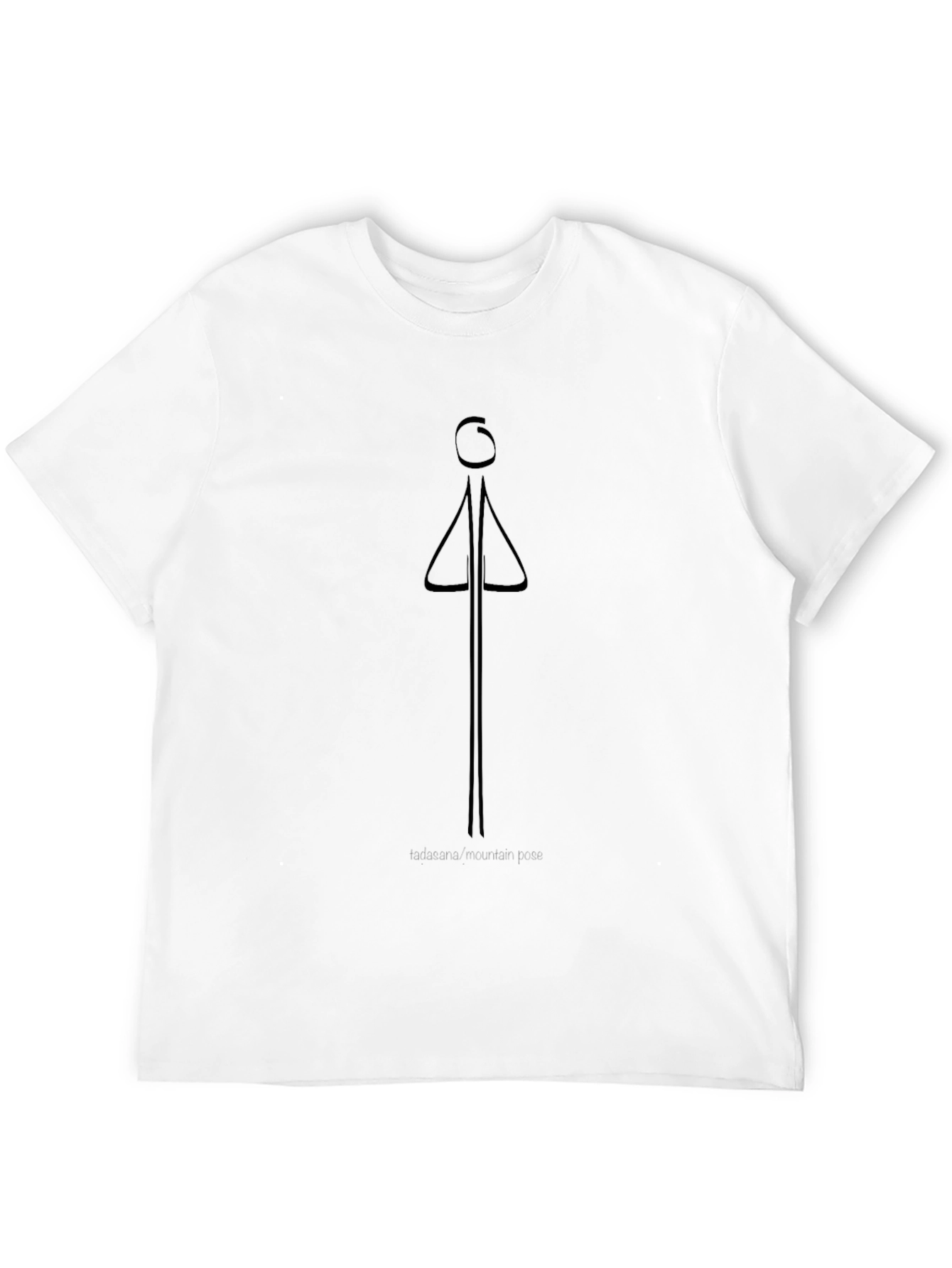 Black Tadasana Mountain Pose Graphic Tee - Unisex Yoga Shirt view 12