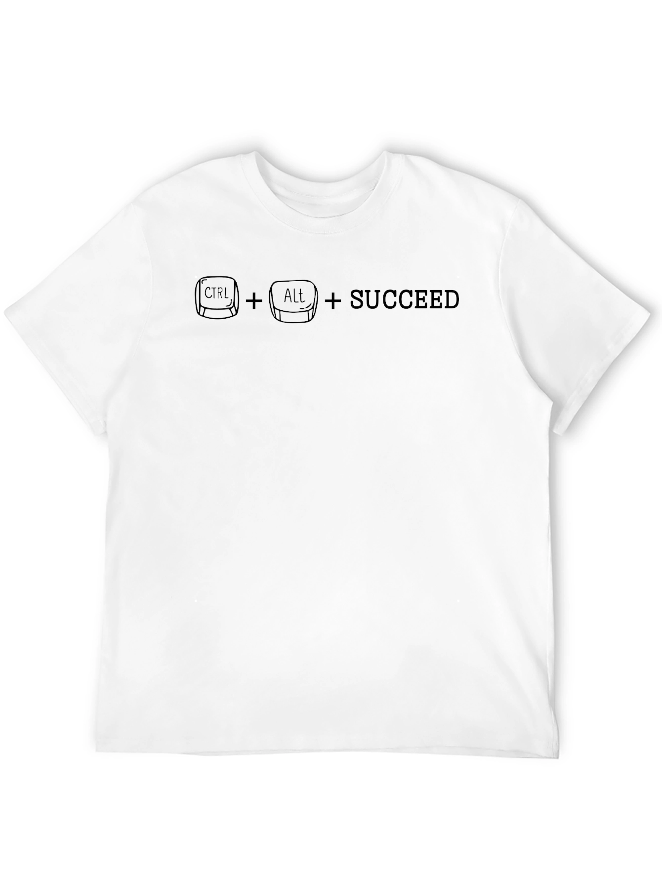 Black Ctrl + Alt + Succeed Black Graphic Tee view 12