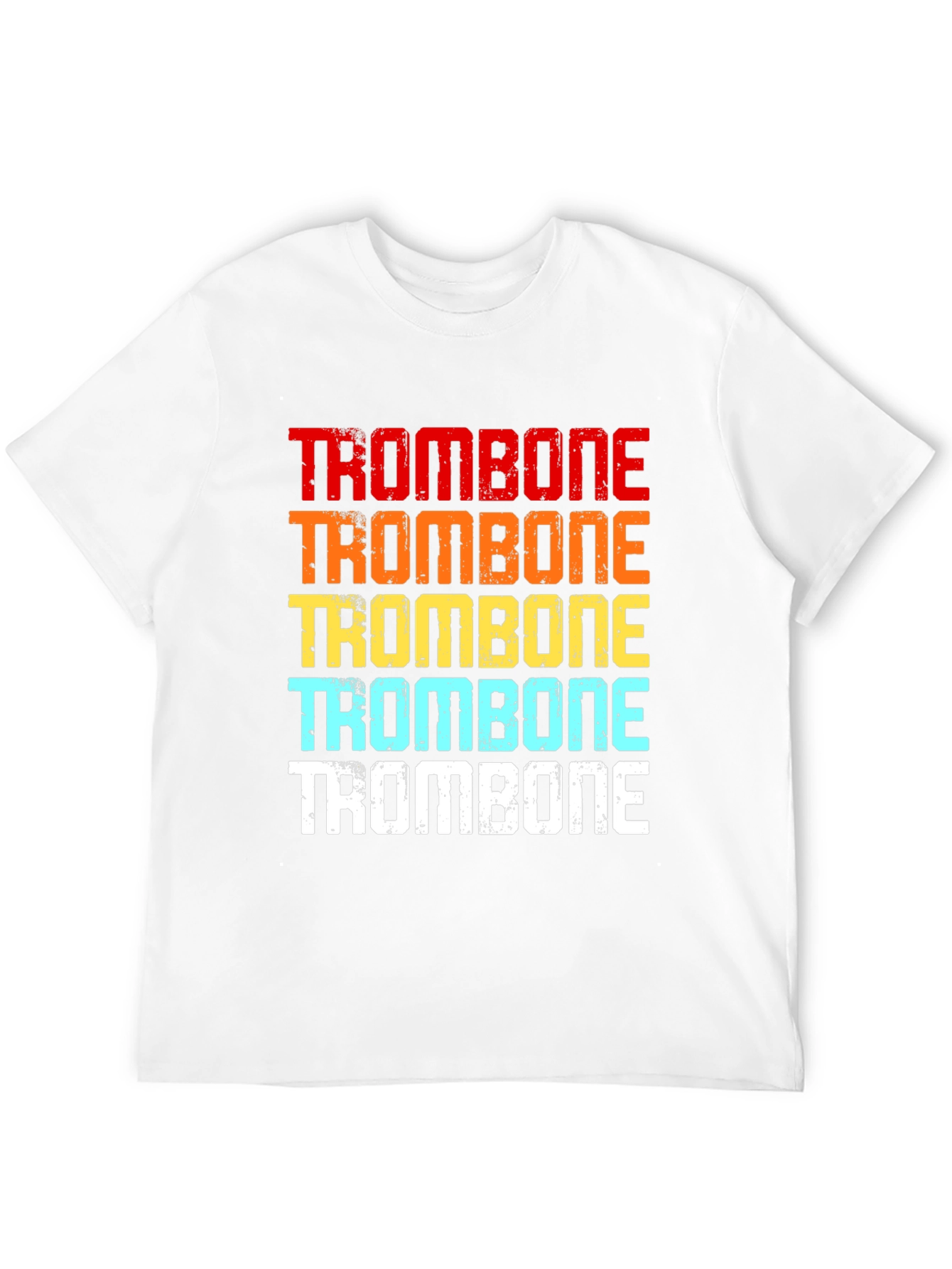 Black Retro Trombone Player Graphic Tee view 12