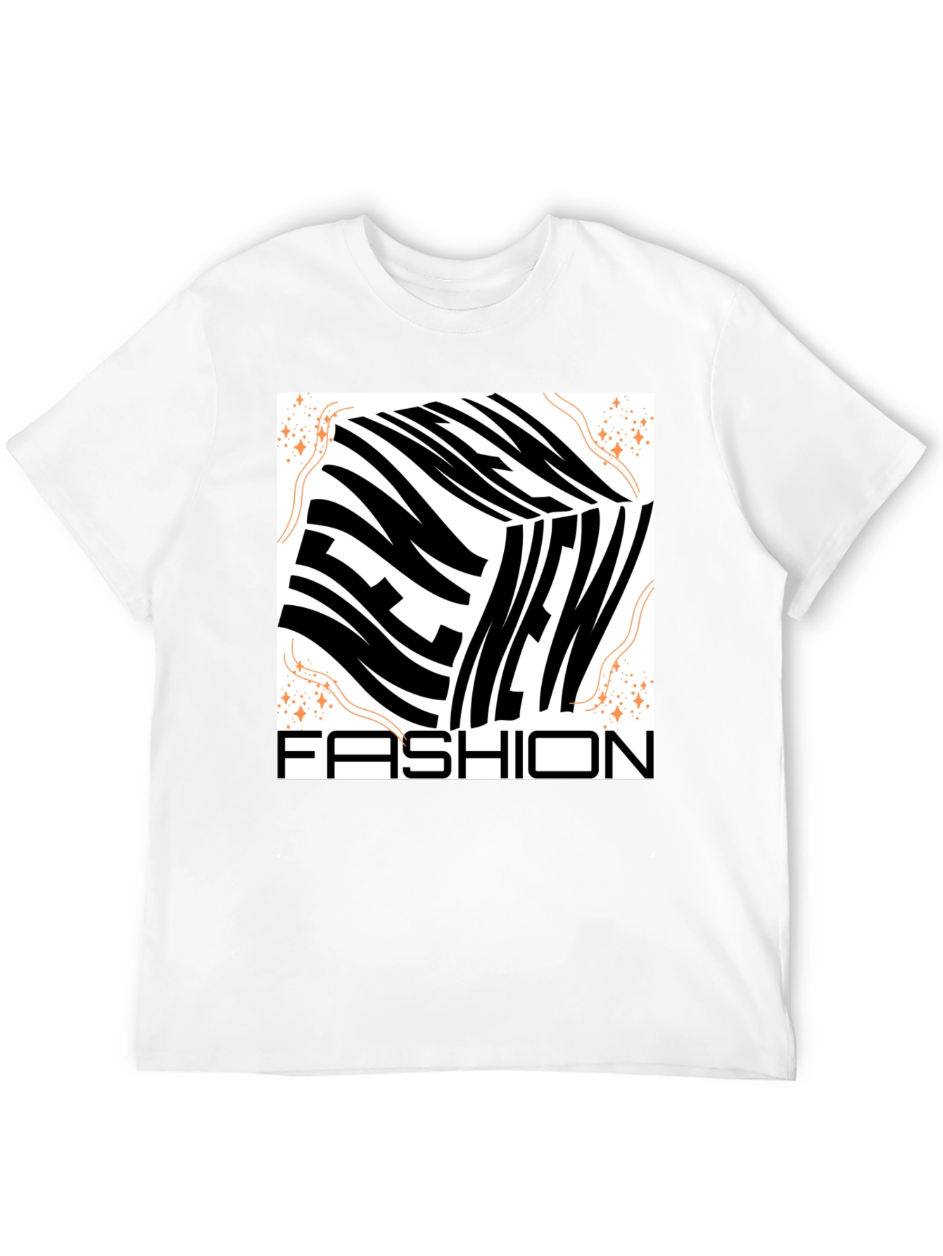 Black New Fashion Graphic Tee - Men's Black Crew Neck view 12