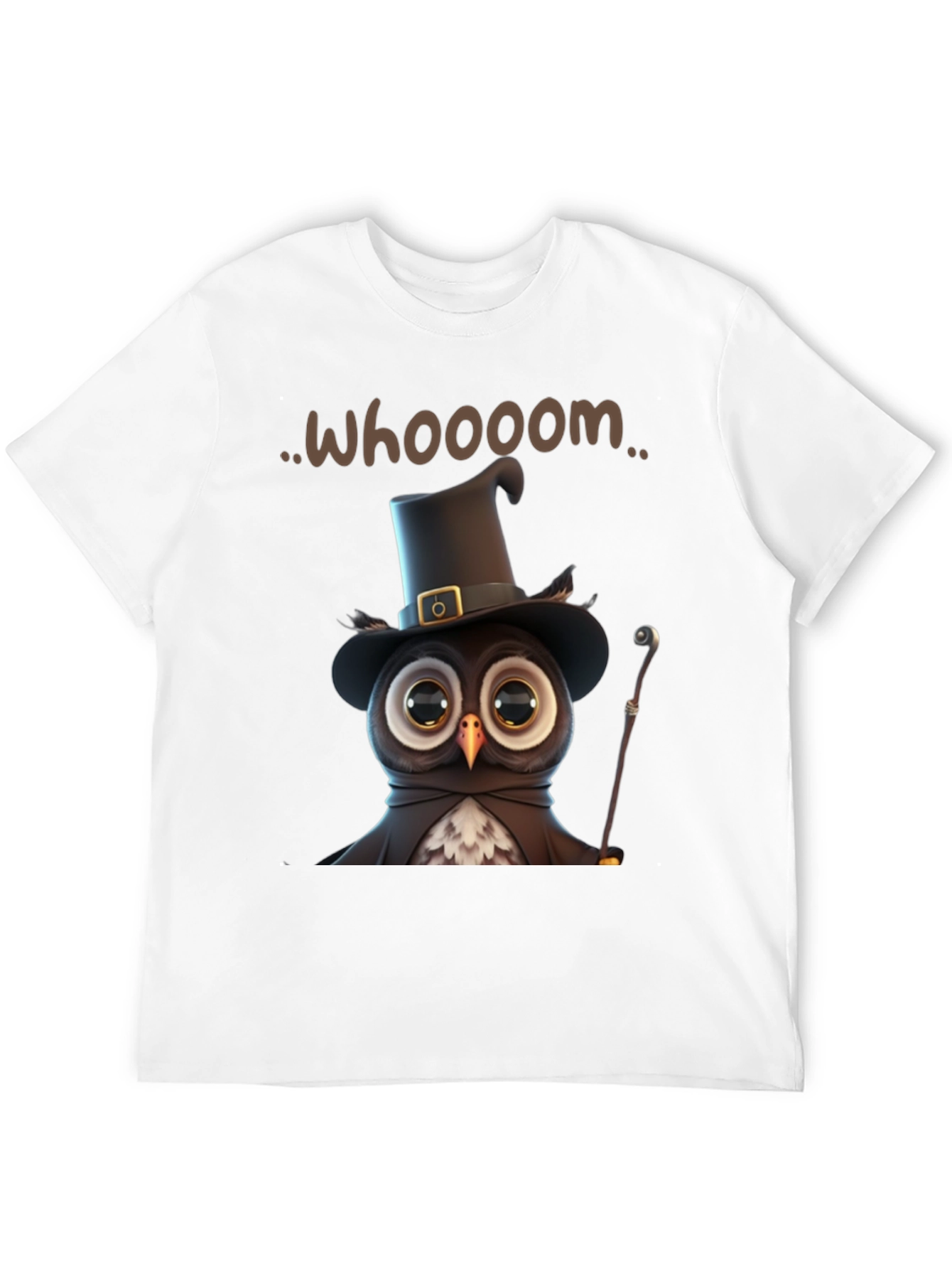 Black Whimsical Owl Graphic T-Shirt view 12