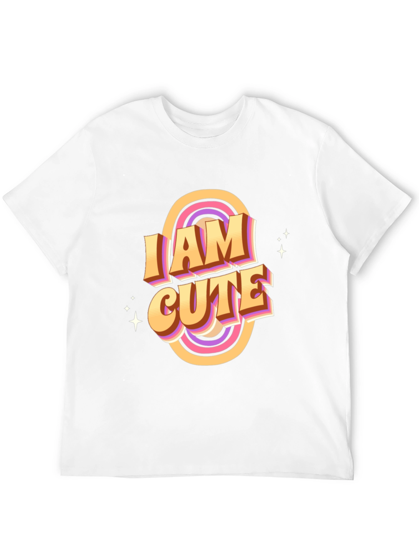 Black I Am Cute Graphic T-Shirt - Retro Style view 12