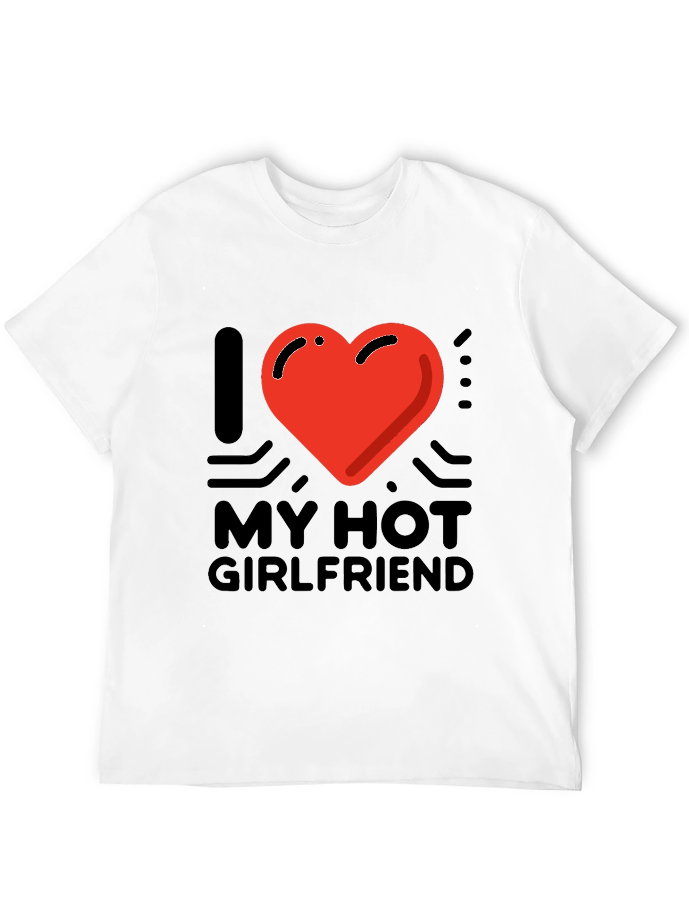 Black I Heart My Hot Girlfriend Graphic Tee - Black view 12
