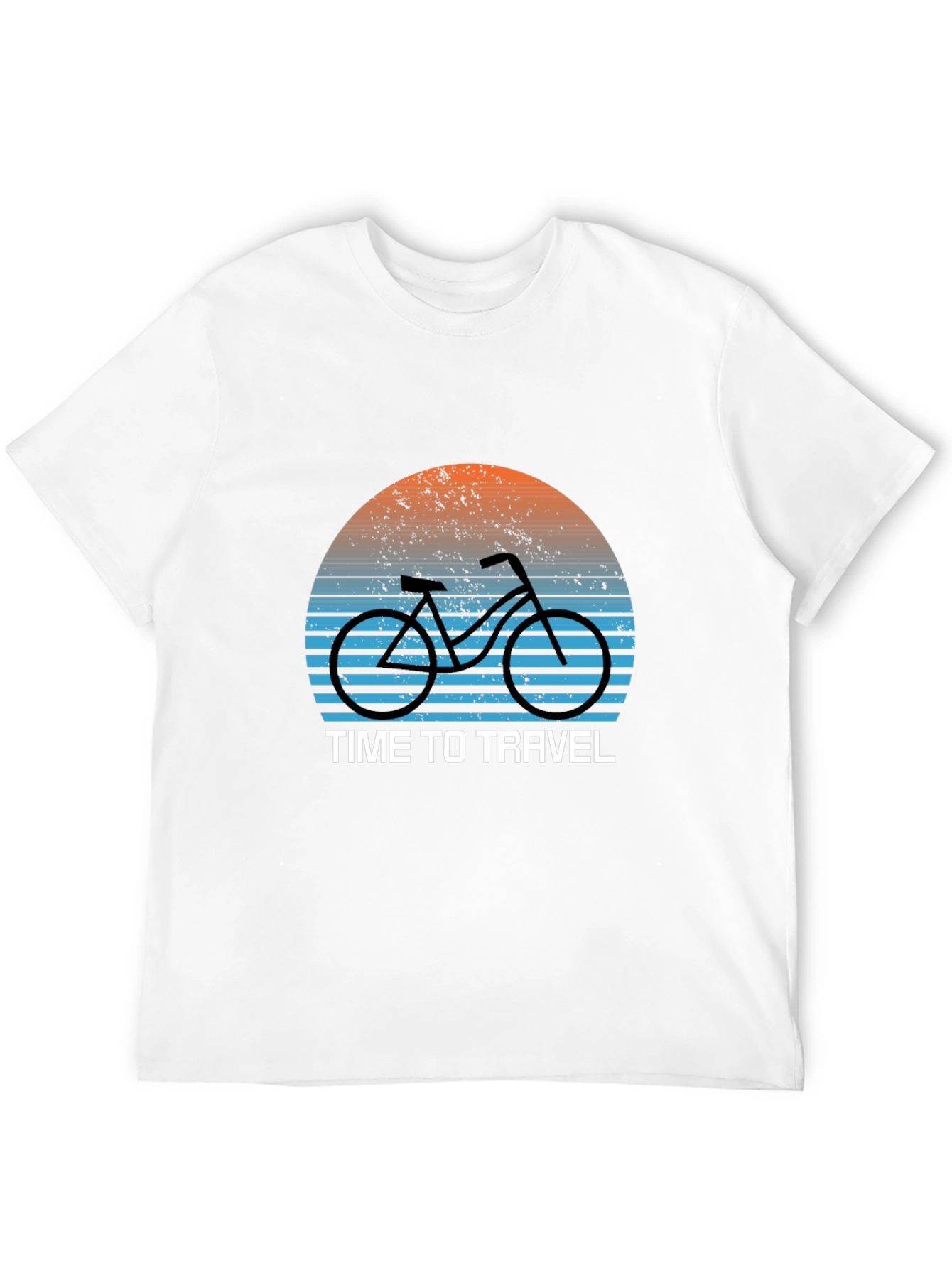 Black Time to Travel Bike Graphic T-Shirt view 12
