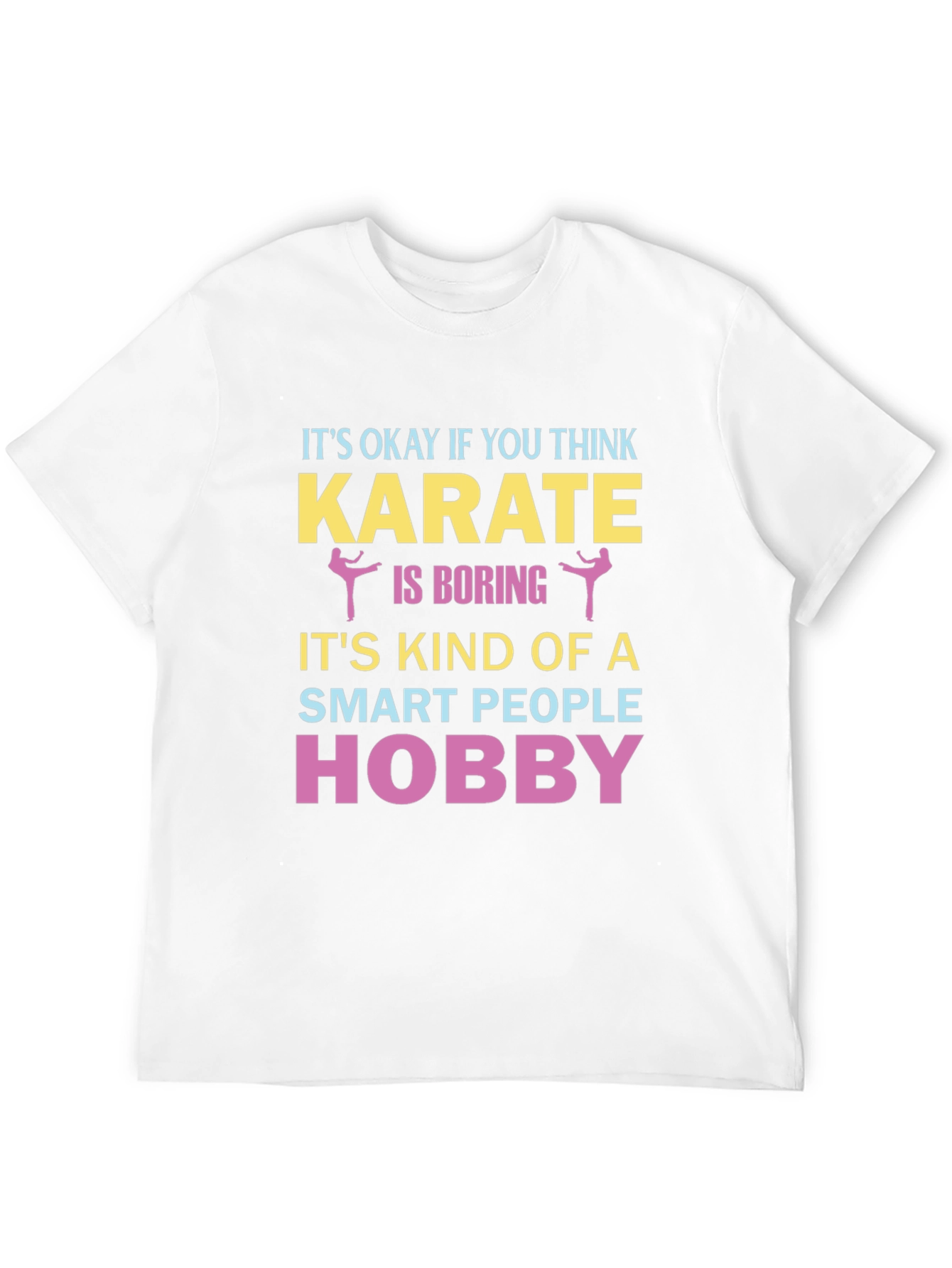 Black Karate Hobby T-Shirt - Smart People Design view 12