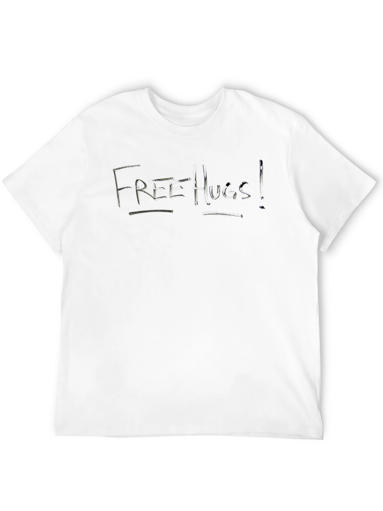 Free Hugs Graphic Tee - Soft Black T-Shirt - 12